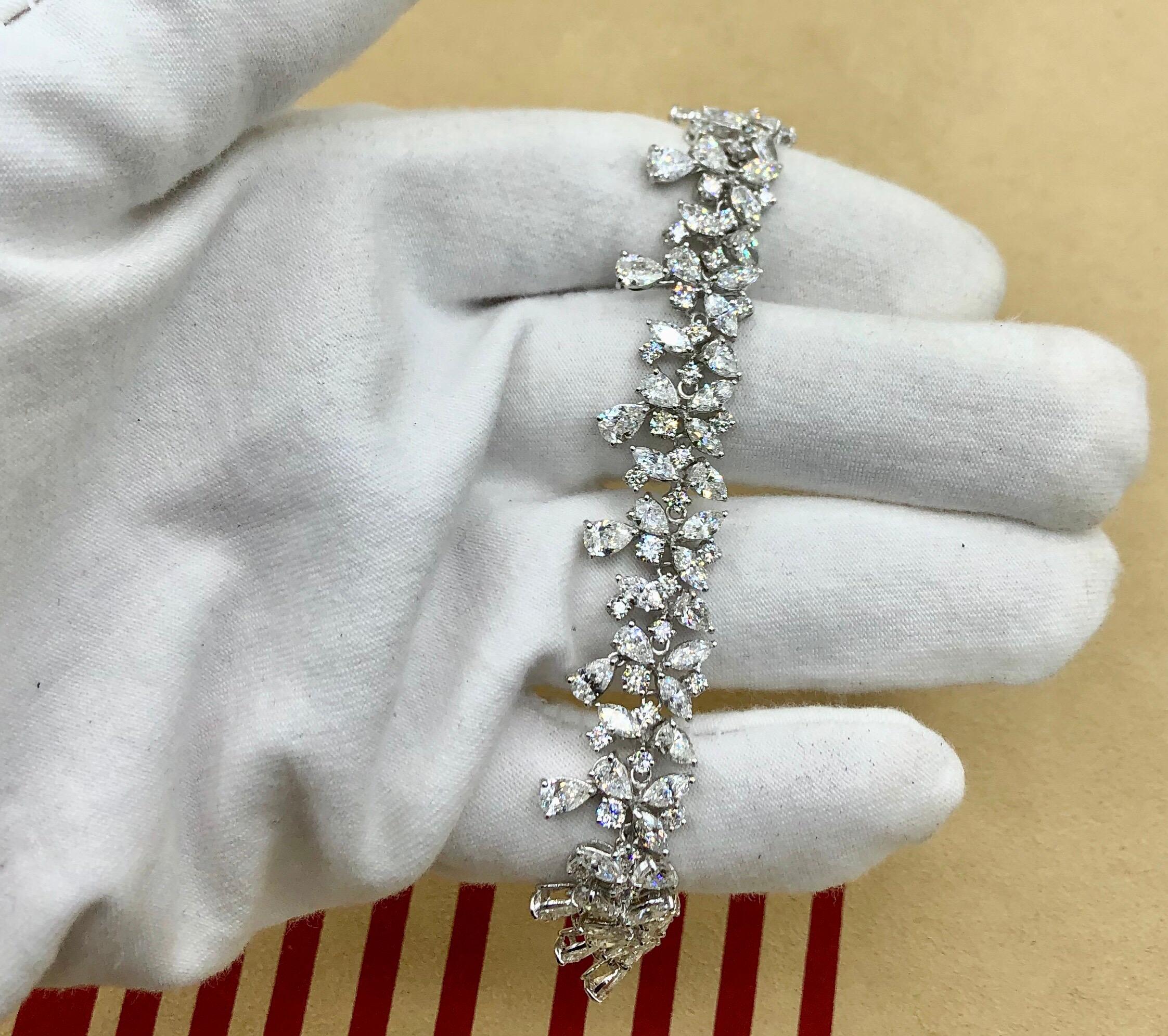 Emilio Jewelry 15.72 Carat Fancy Cut Diamond Bracelet 9
