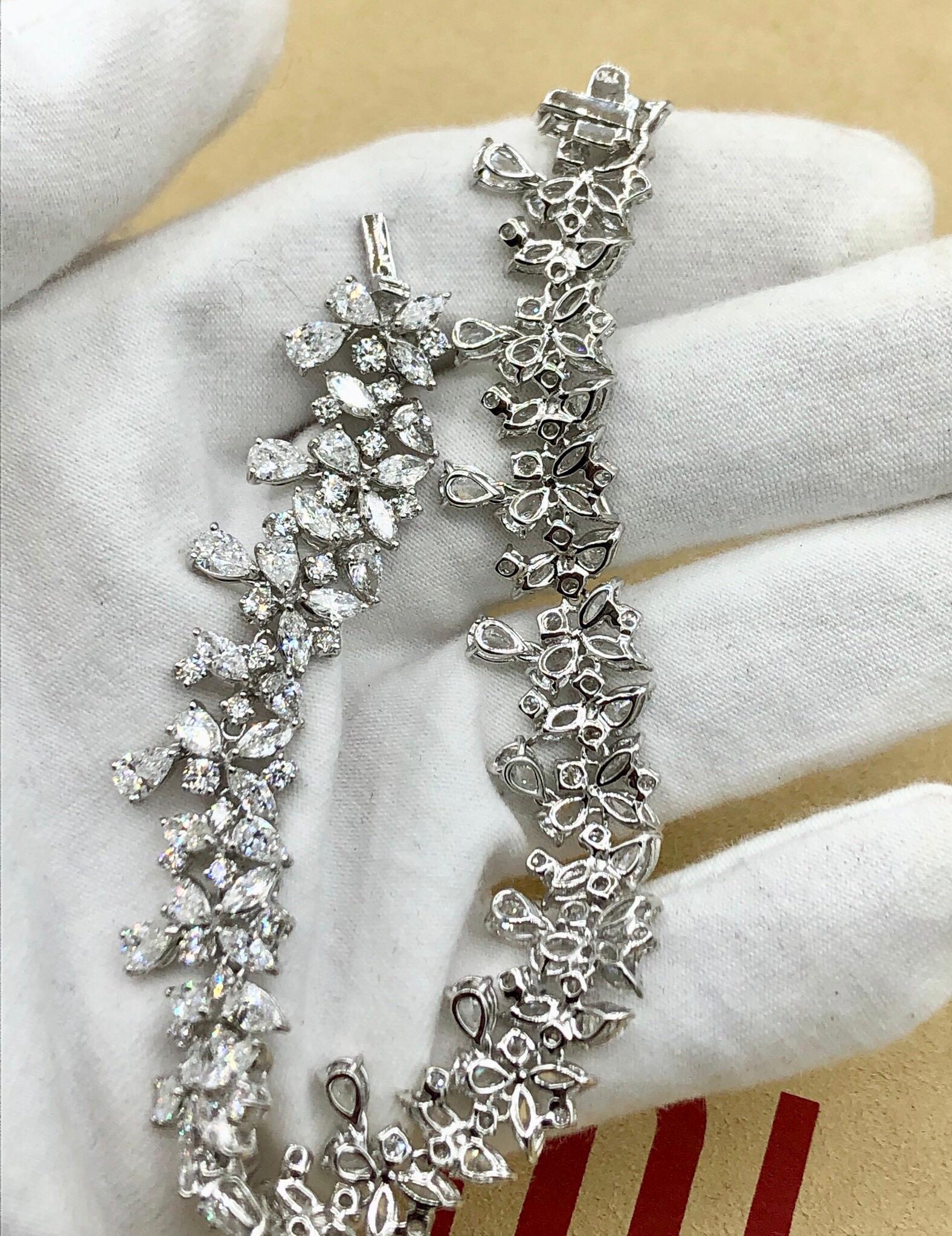 Emilio Jewelry 15.72 Carat Fancy Cut Diamond Bracelet 11