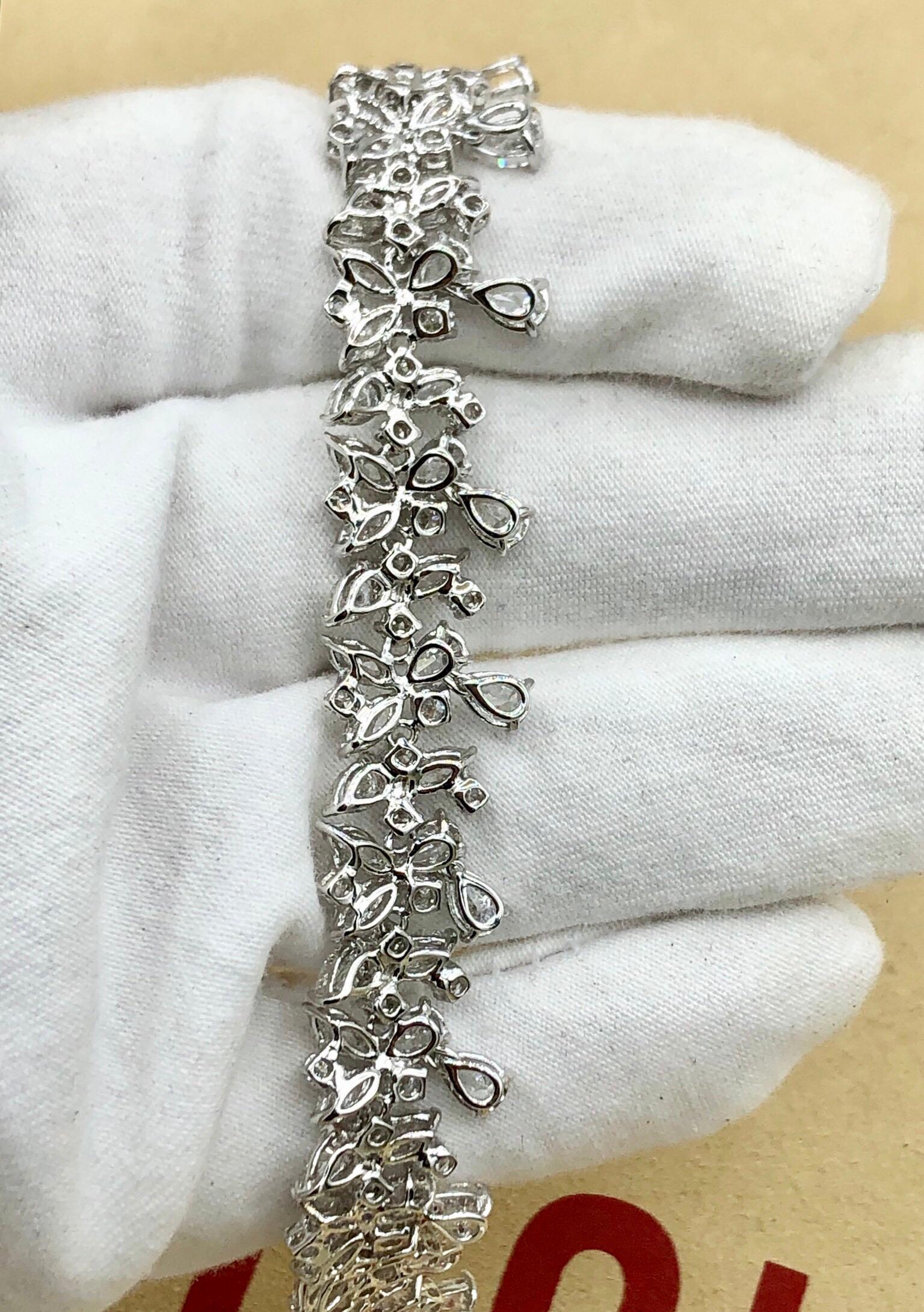 Emilio Jewelry 15.72 Carat Fancy Cut Diamond Bracelet 12