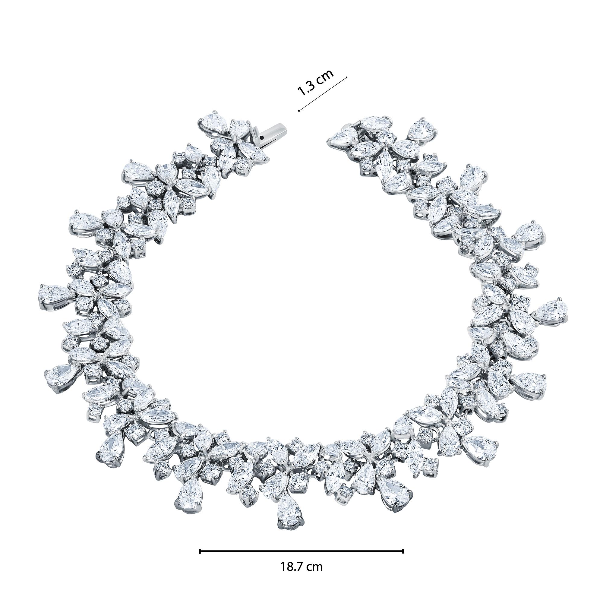Emilio Jewelry 15.72 Carat Fancy Cut Diamond Bracelet 13
