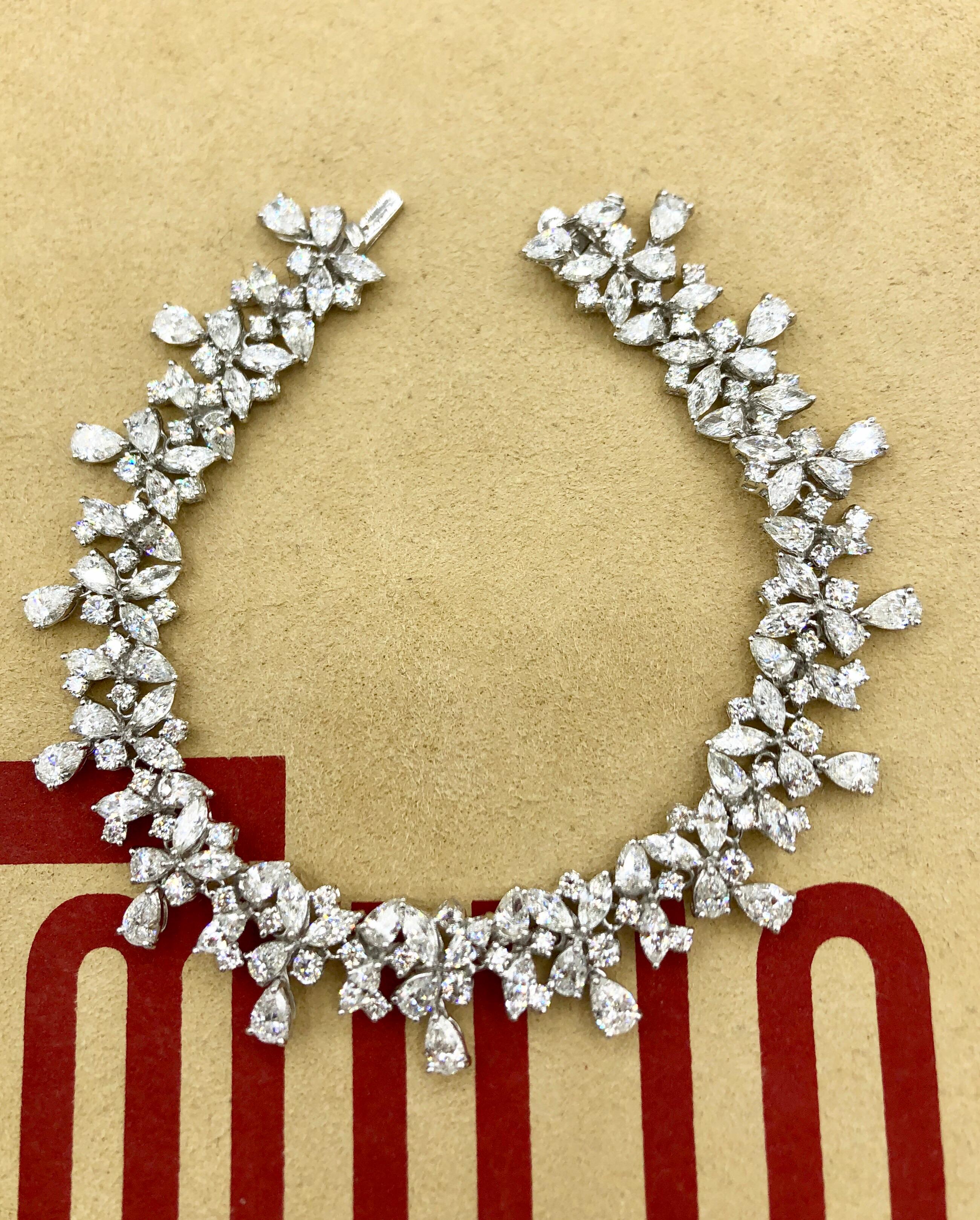 Women's or Men's Emilio Jewelry 15.72 Carat Fancy Cut Diamond Bracelet