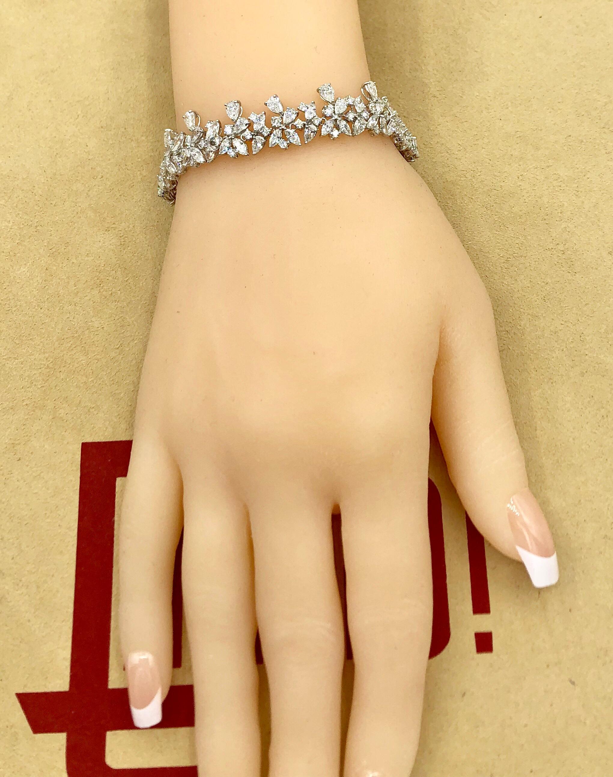 Emilio Jewelry 15.72 Carat Fancy Cut Diamond Bracelet 3