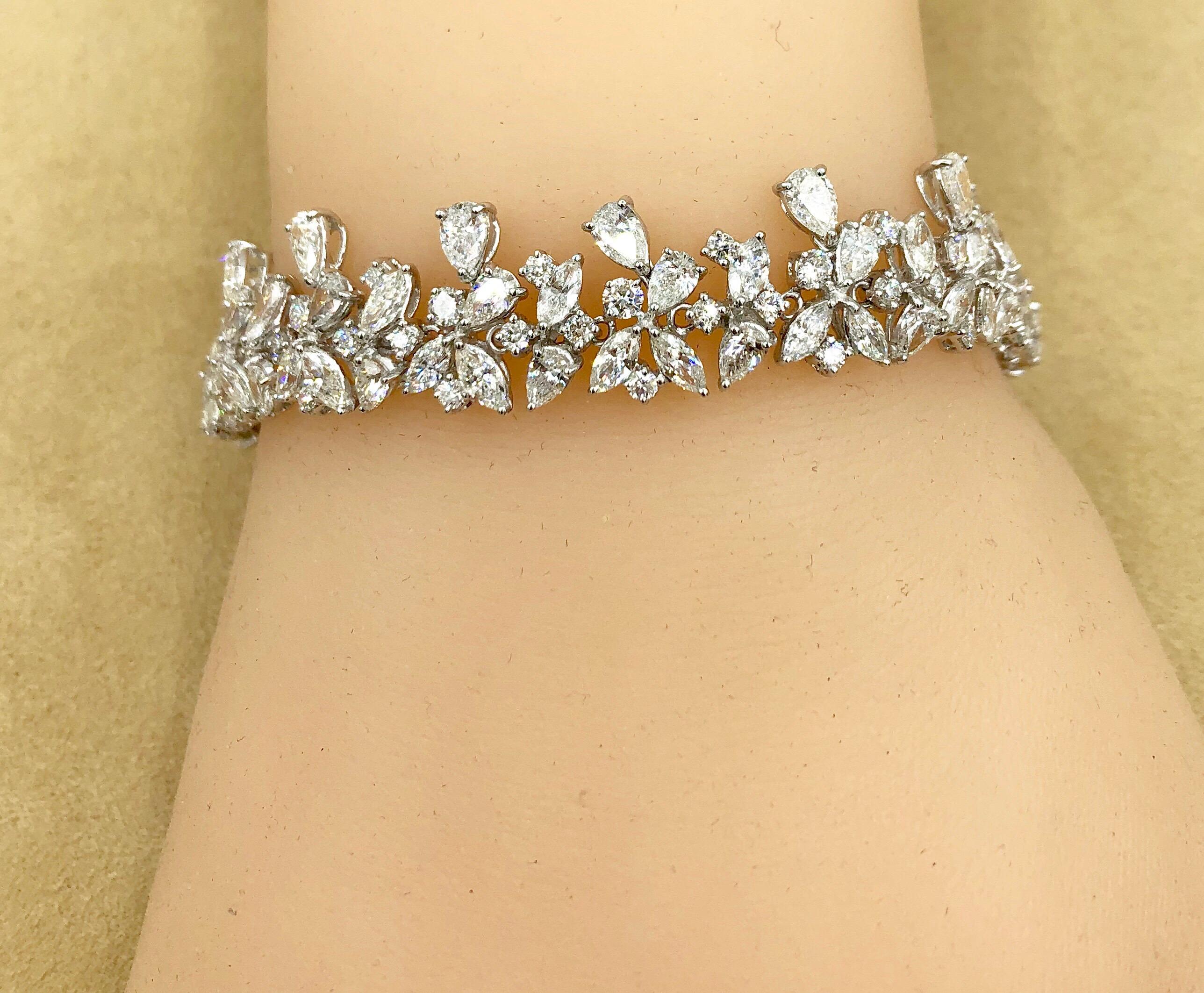 Emilio Jewelry 15.72 Carat Fancy Cut Diamond Bracelet 4