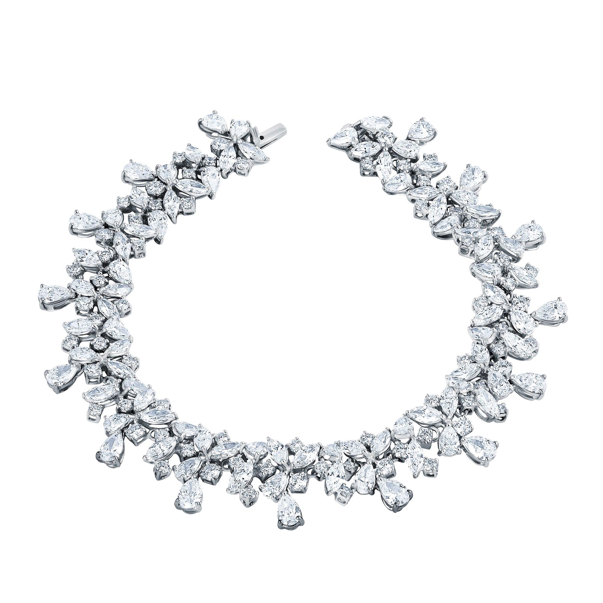 Emilio Jewelry 15.72 Carat Fancy Cut Diamond Bracelet