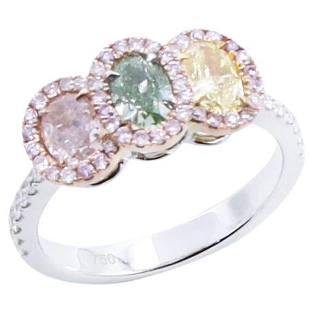 Emilio Jewelry 1.59 Carat Fancy Mixed Color Ring