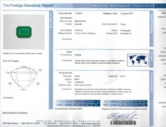 Emilio Jewelry 16.98 Carat Vivid Green Emerald Diamond Ring