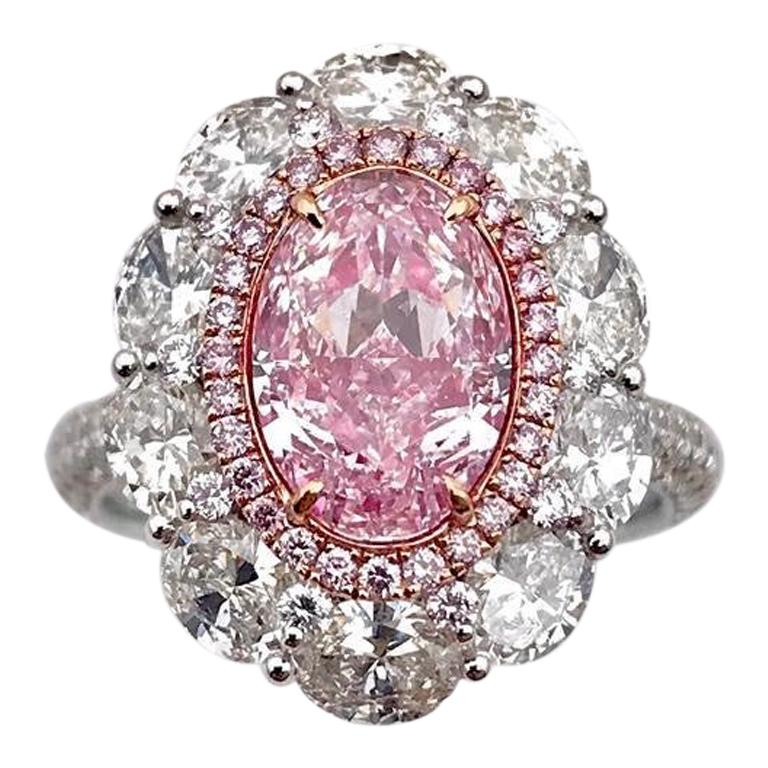 Emilio Jewelry 1.70 Carat GIA Certified Pure Pink Diamond Ring