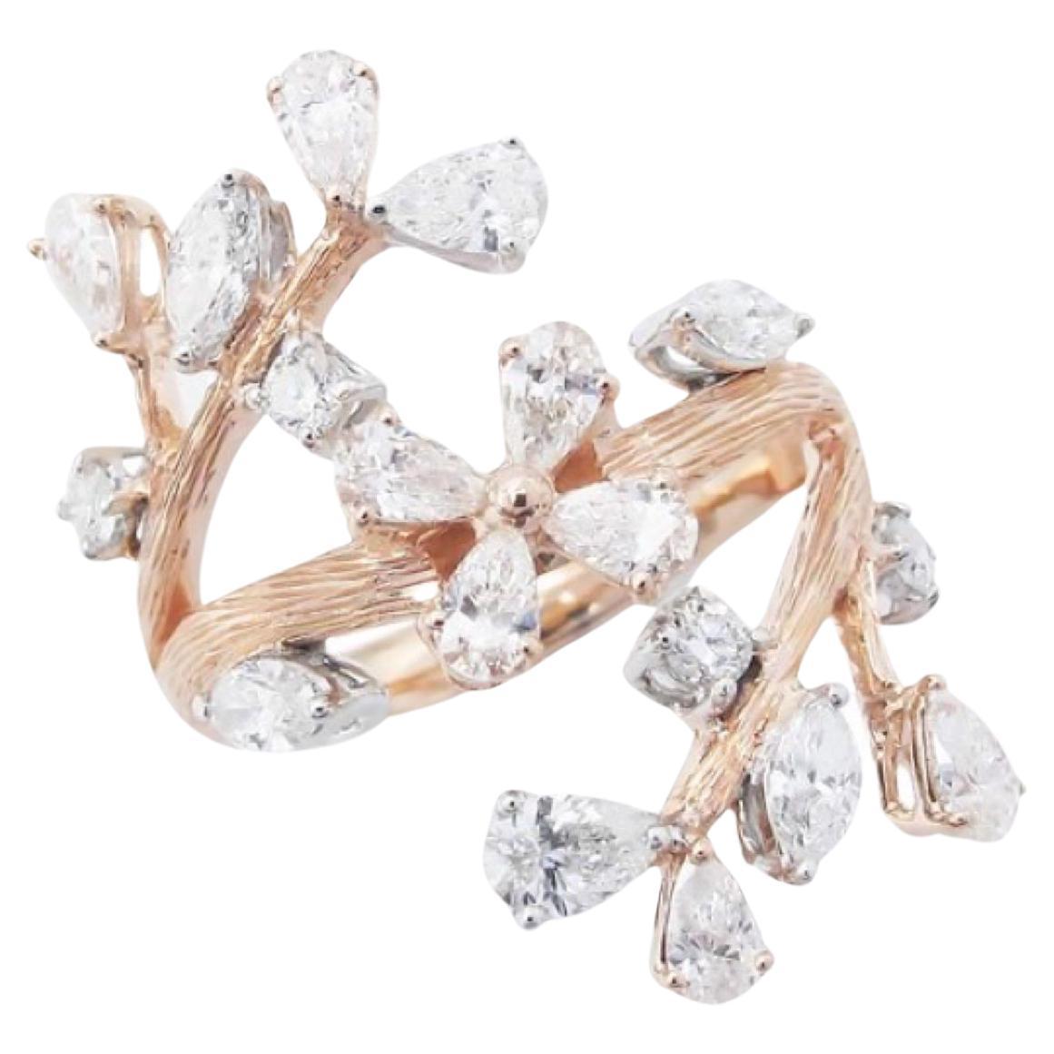 Emilio Jewelry 1.71 Carat Flower Cluster Ring