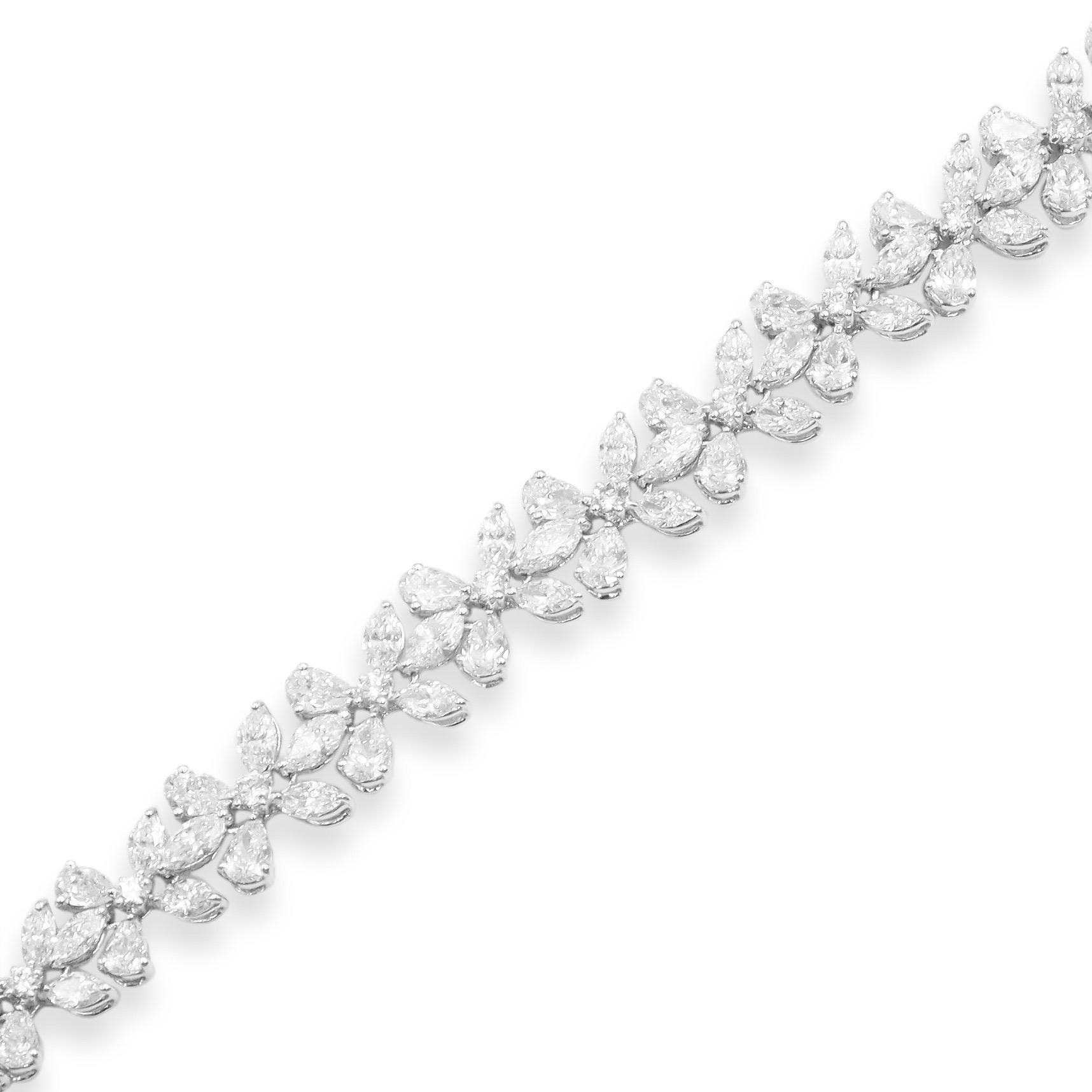 Marquise Cut Emilio Jewelry 17.29 Carat Diamond Bracelet For Sale