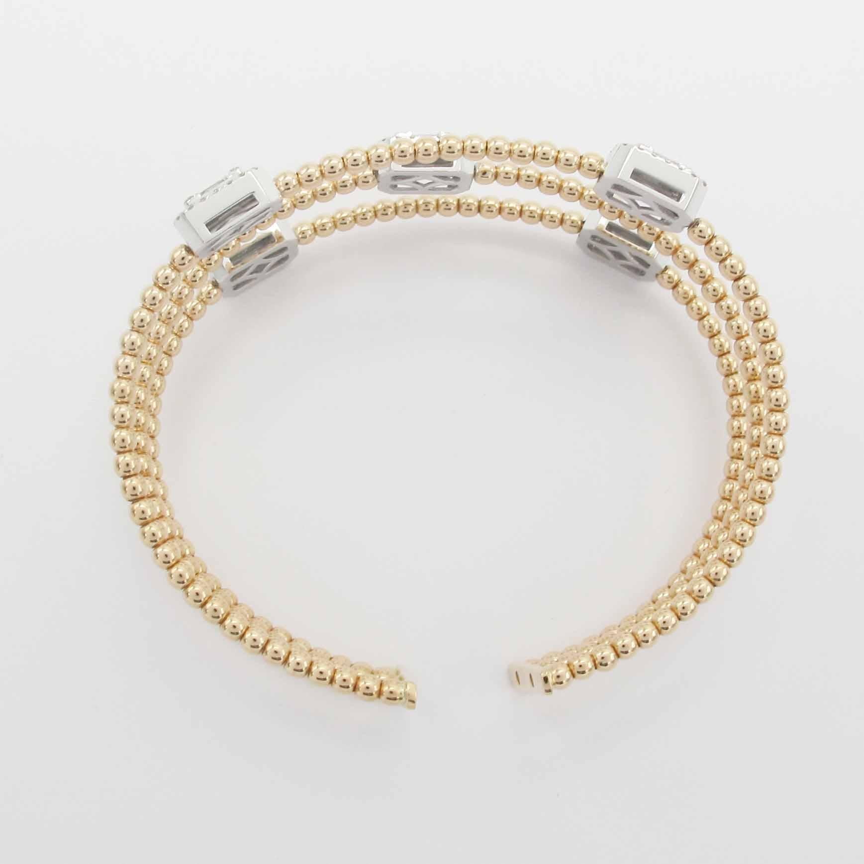 Taglio rotondo Emilio Gioielli Bangle da 1,75 carati in vendita
