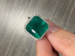 Emilio Jewelry 18.22 Carat Vivid Green Emerald Ring