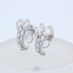 Emilio Jewelry 1.87 Carat Diamond Drop Stud Earrings