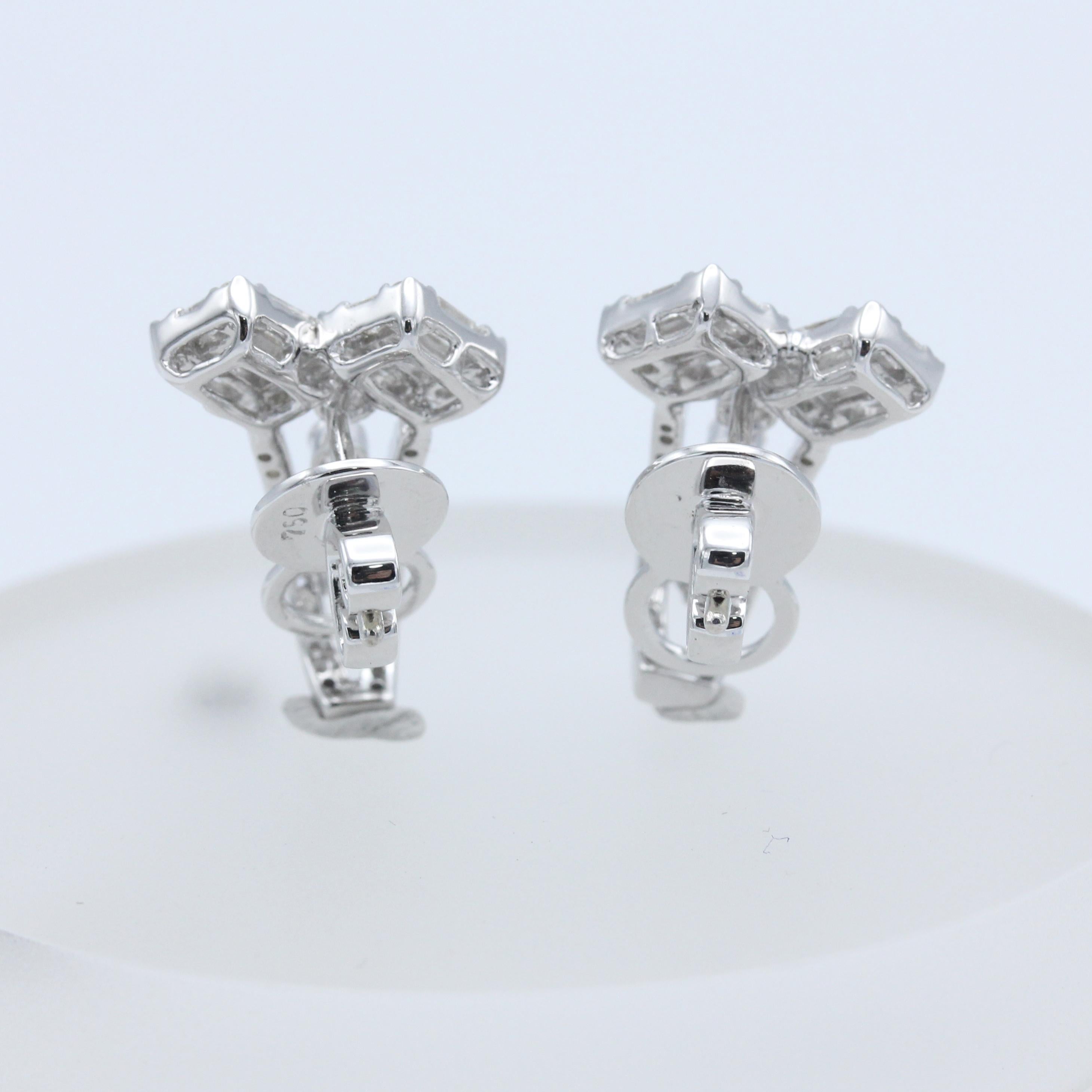 Emilio Jewelry 1.87 Carat Diamond Drop Stud Earrings In New Condition For Sale In New York, NY