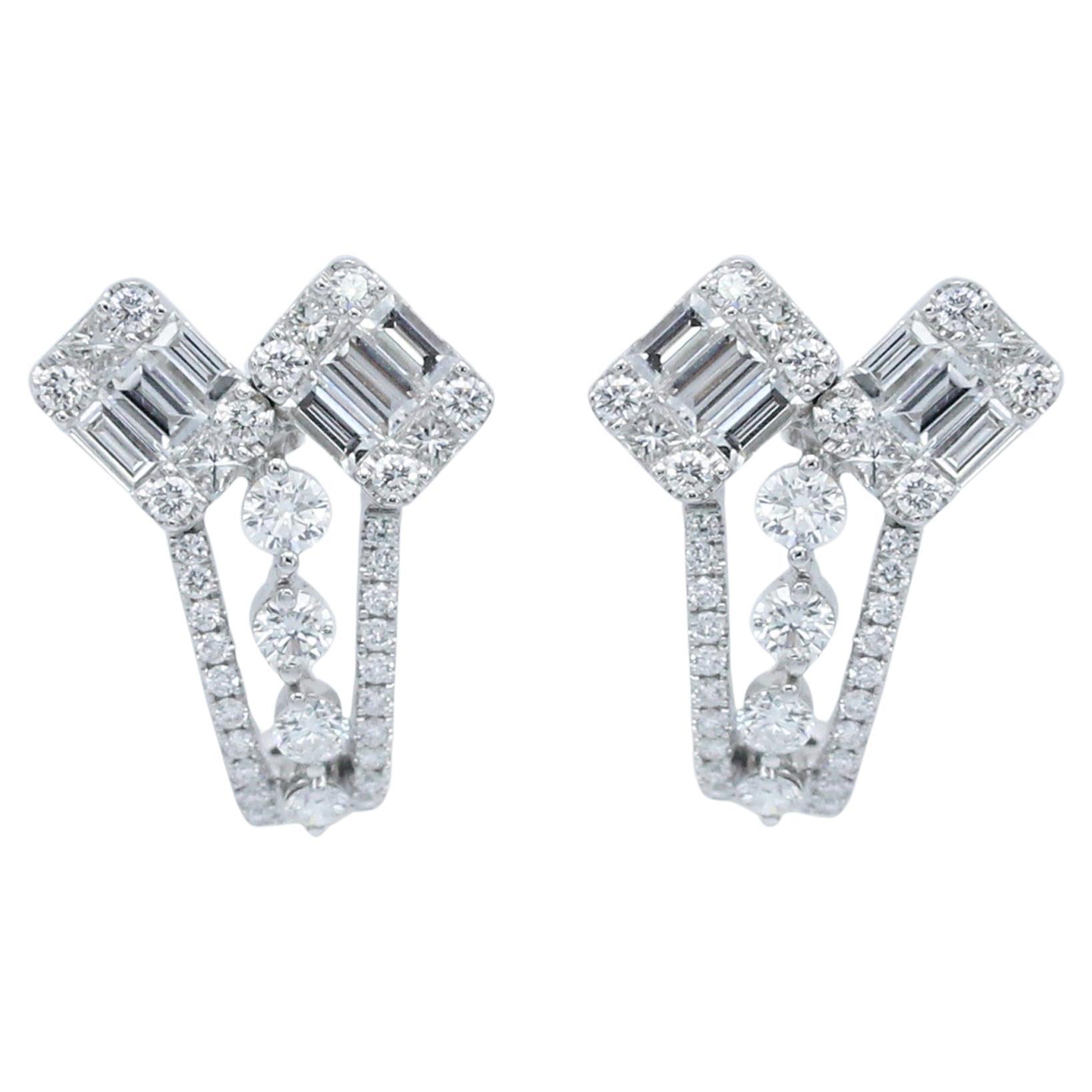 Emilio Jewelry, clous d'oreilles en goutte en diamants de 1,87 carat