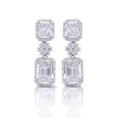 Emilio Jewelry 1.92 Carat Diamond Drop Earrings