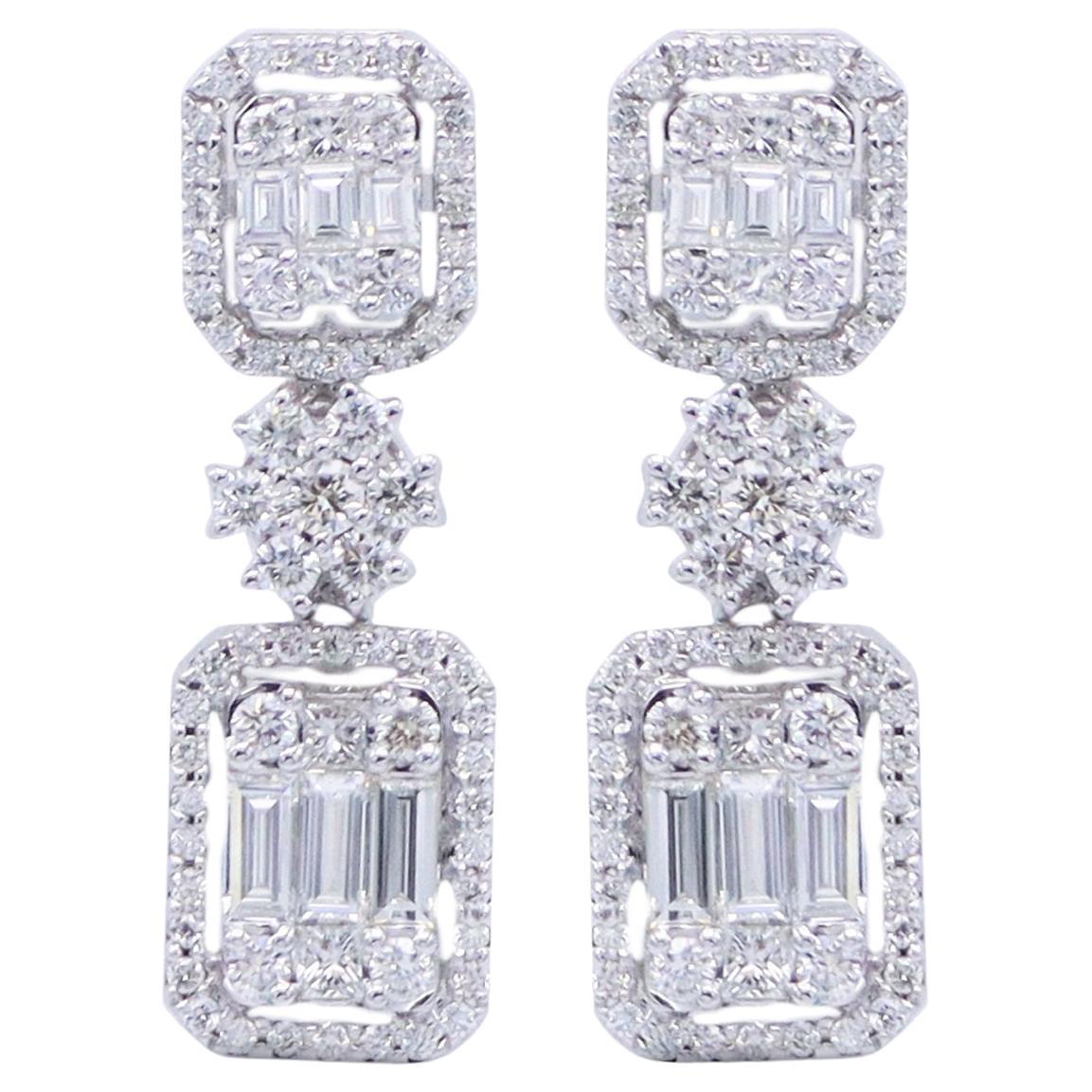 Pendientes de gota de diamantes Emilio Jewelry de 1.92 quilates