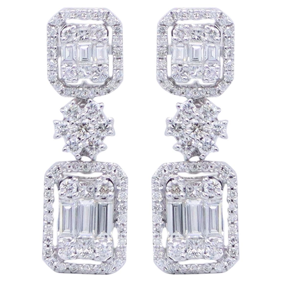 Emilio Jewelry 1.92 Karat Diamant-Tropfen-Ohrringe