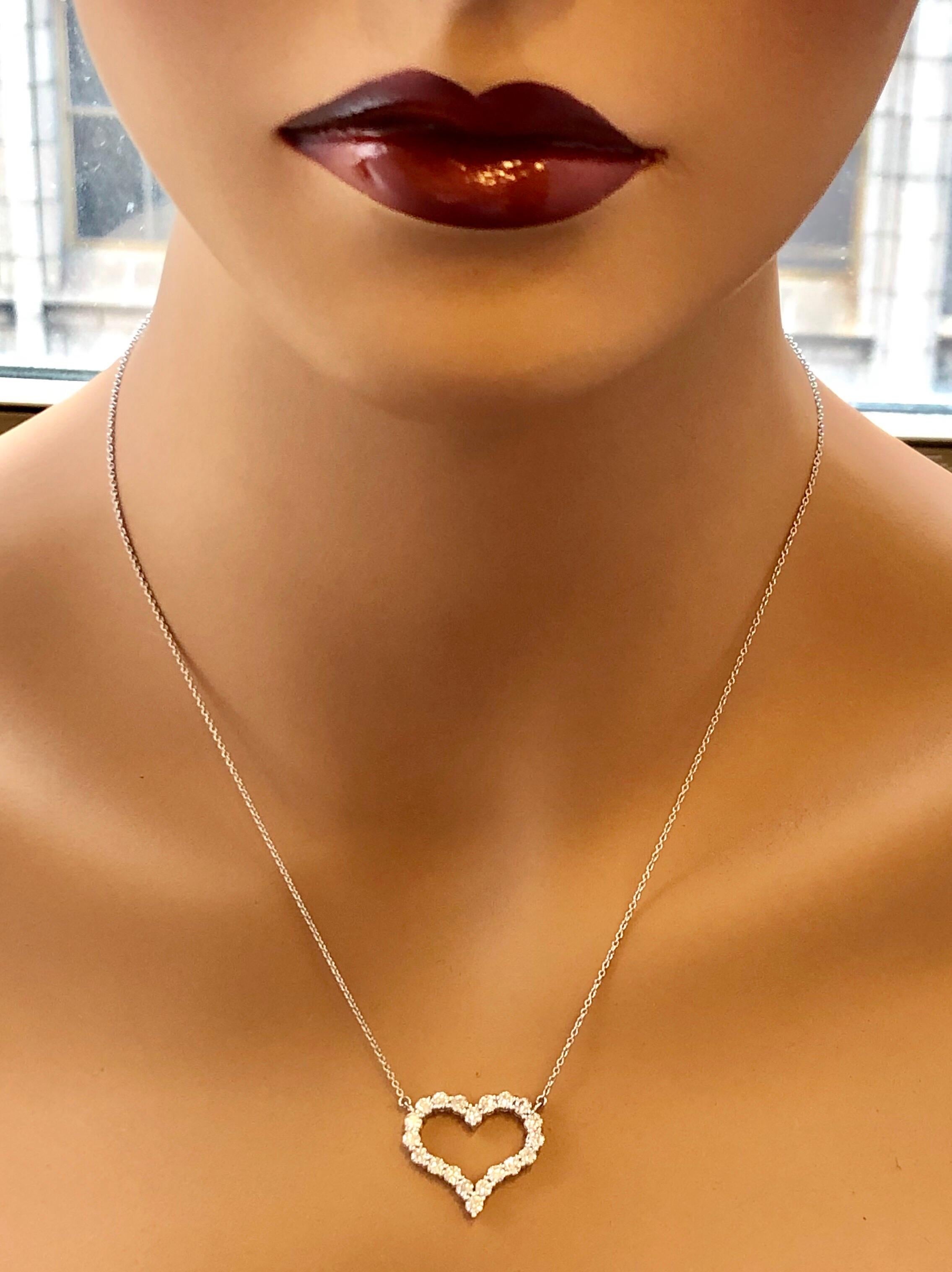 Emilio Jewelry 2.00 Carat Diamond Heart Necklace In New Condition In New York, NY