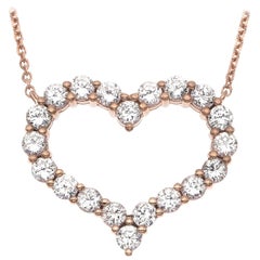 Emilio Jewelry 2.00 Carat Diamond Heart Necklace