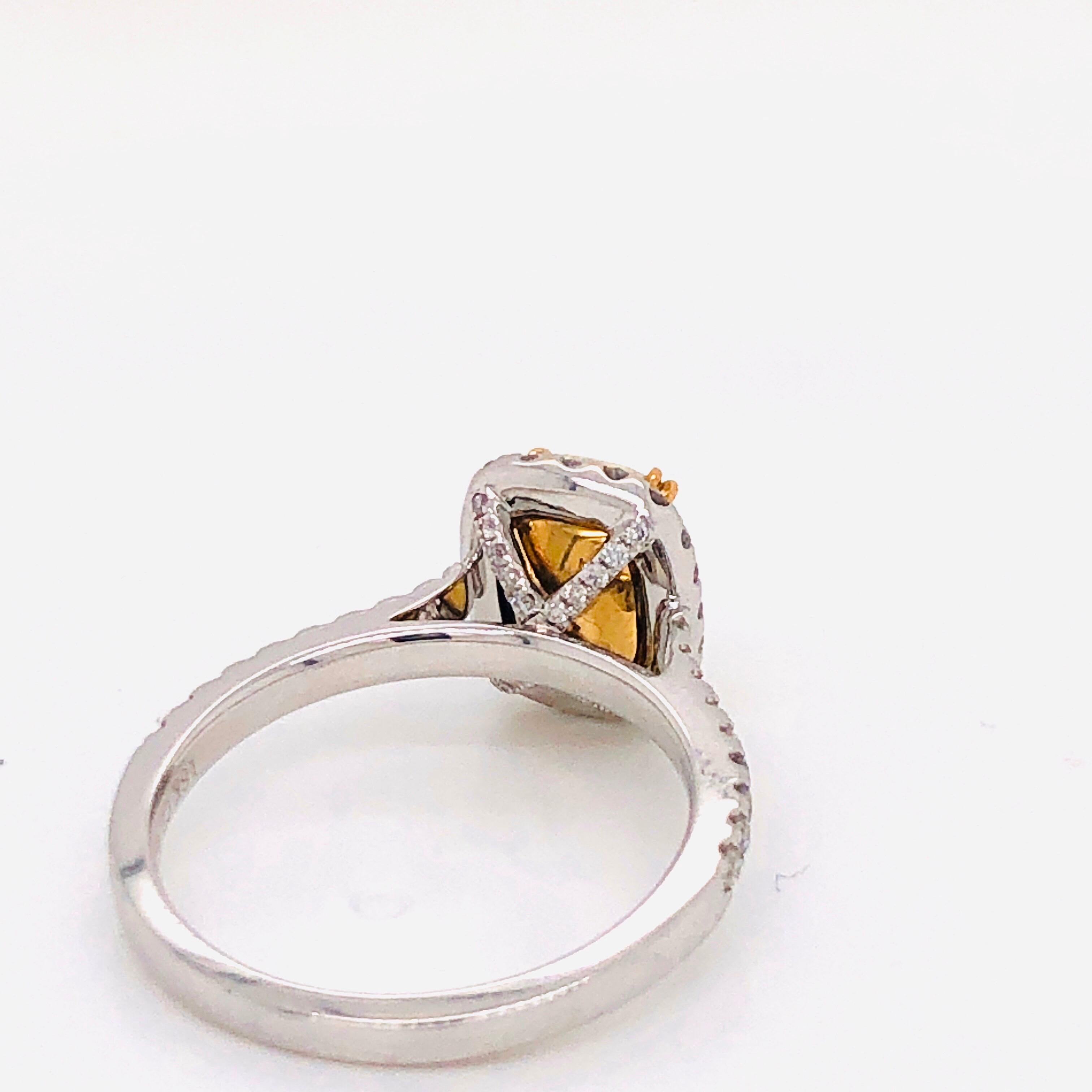 Emilio Jewelry 2.02 Carat GIA Certified Fancy Intense Yellow Diamond Ring In New Condition In New York, NY