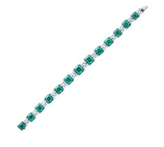 Emilio Jewelry Pulsera de diamantes esmeralda certificados sin aceite Muzo de 22 quilates