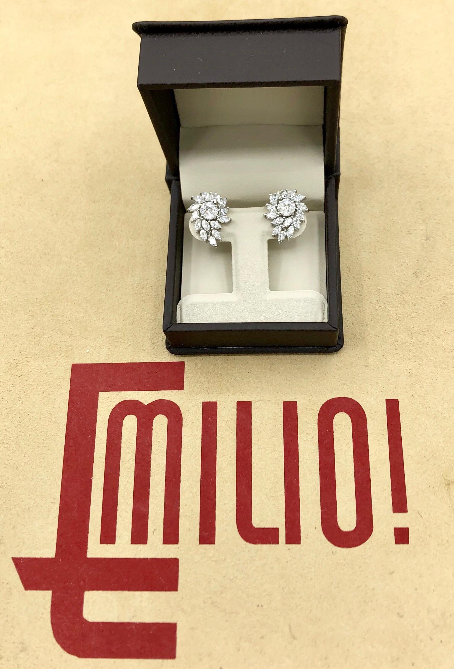 This lovely piece has been designed and manufactured in the Emilio Jewelry Atelier. Our brand is known for our perfection in jewelry making, and cherry picking the very best diamonds for our jewels. 
Approx total weight: 2.32 Carats
Metal: