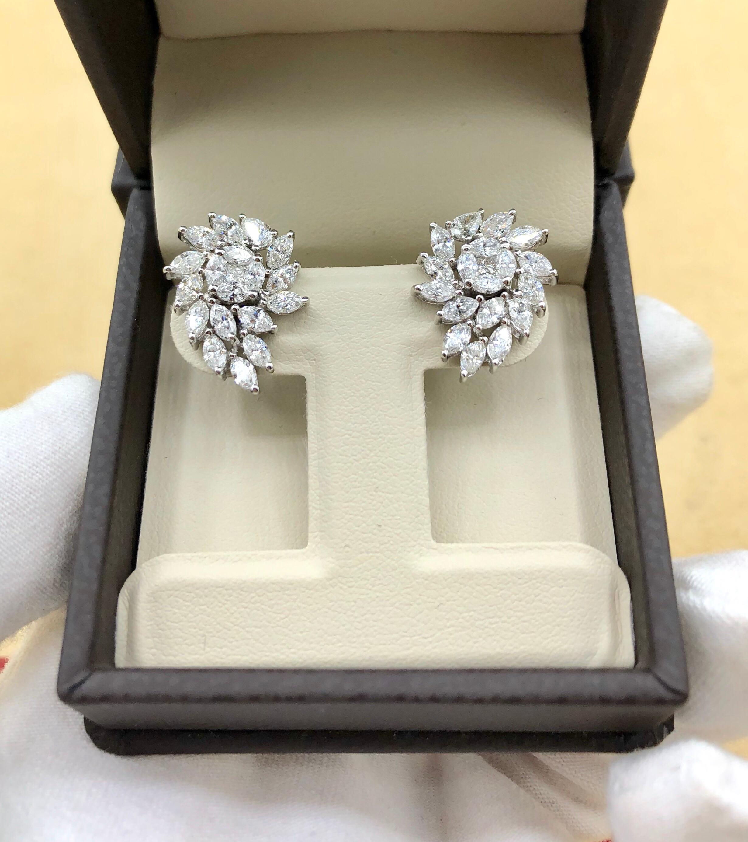 Emilio Jewelry 2.32 Carat Diamond Earrings For Sale 2