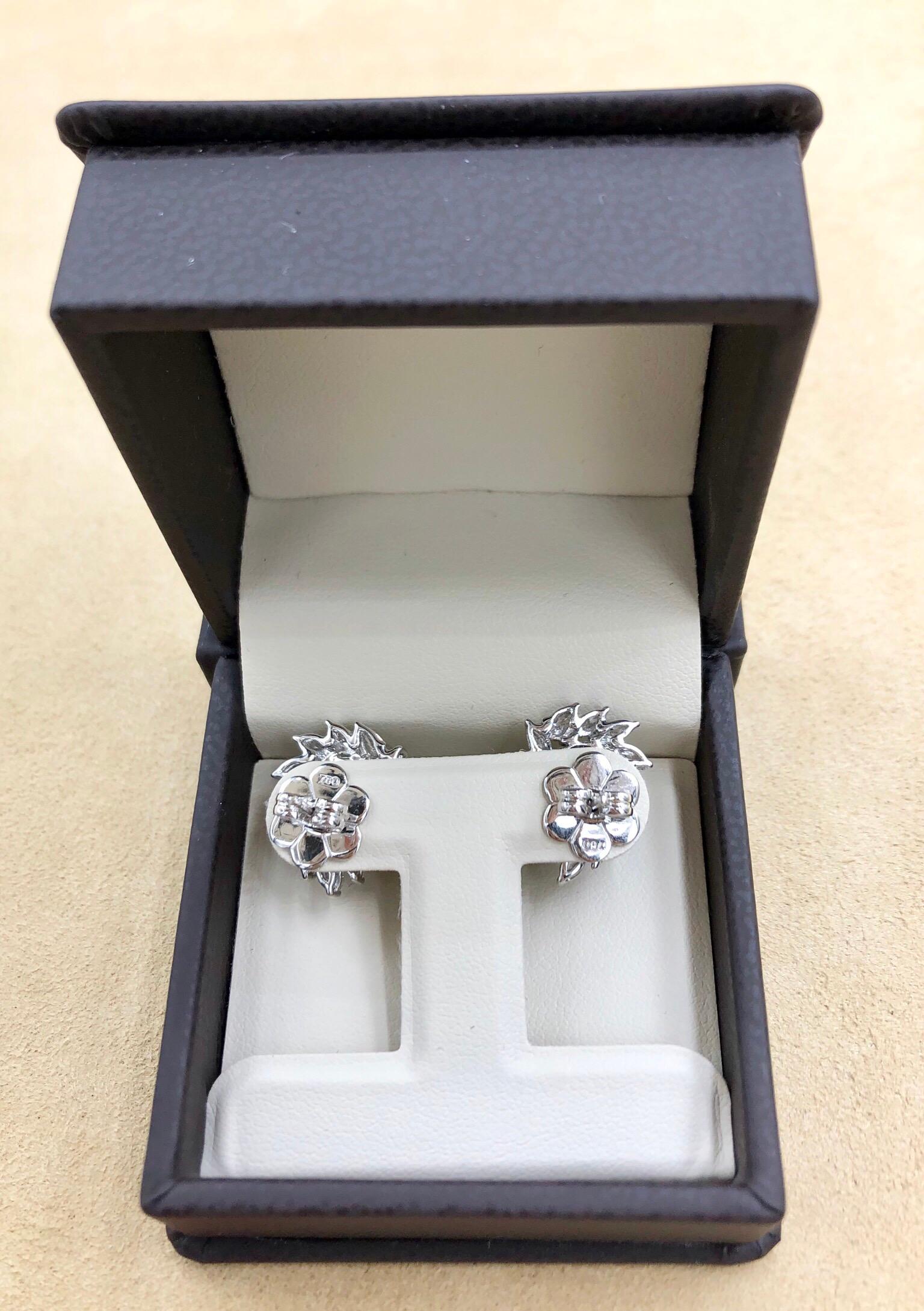 Emilio Jewelry 2.32 Carat Diamond Earrings For Sale 4