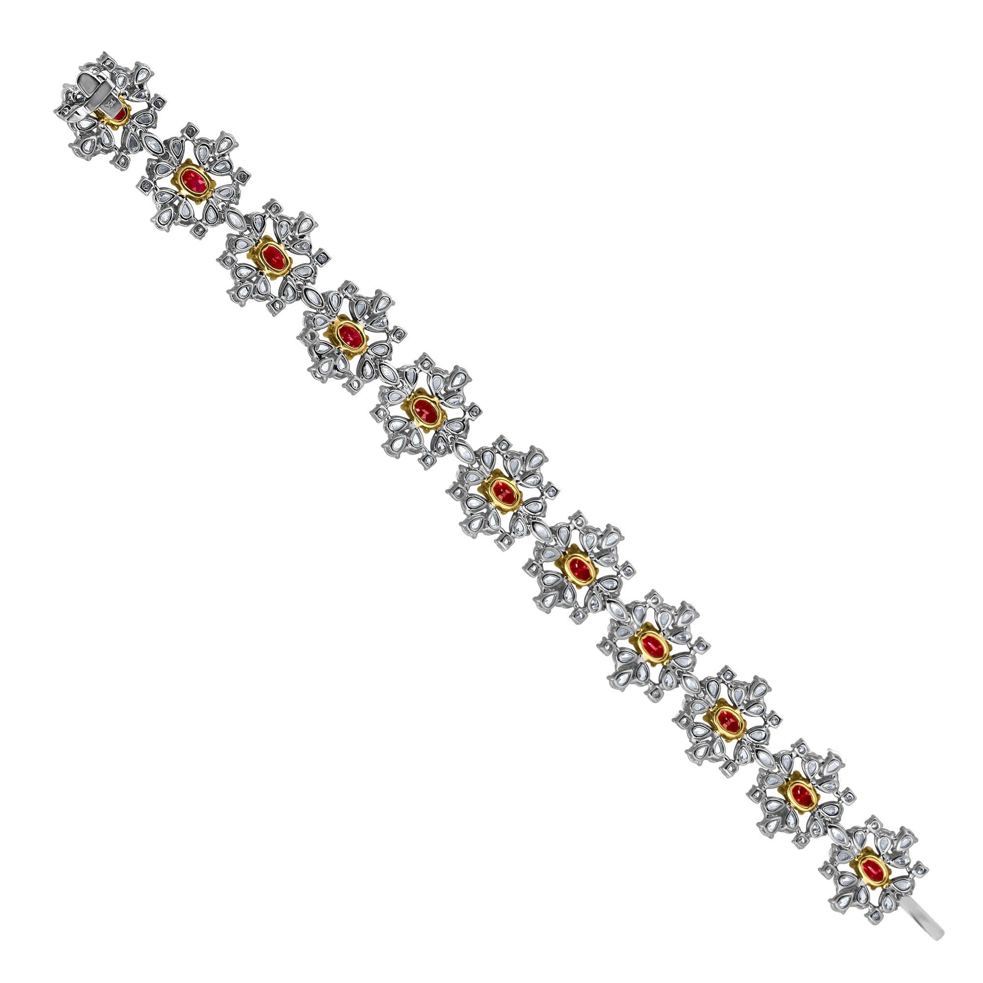 Emilio Jewelry 23.43 Carat Ruby Diamond Bracelet 1
