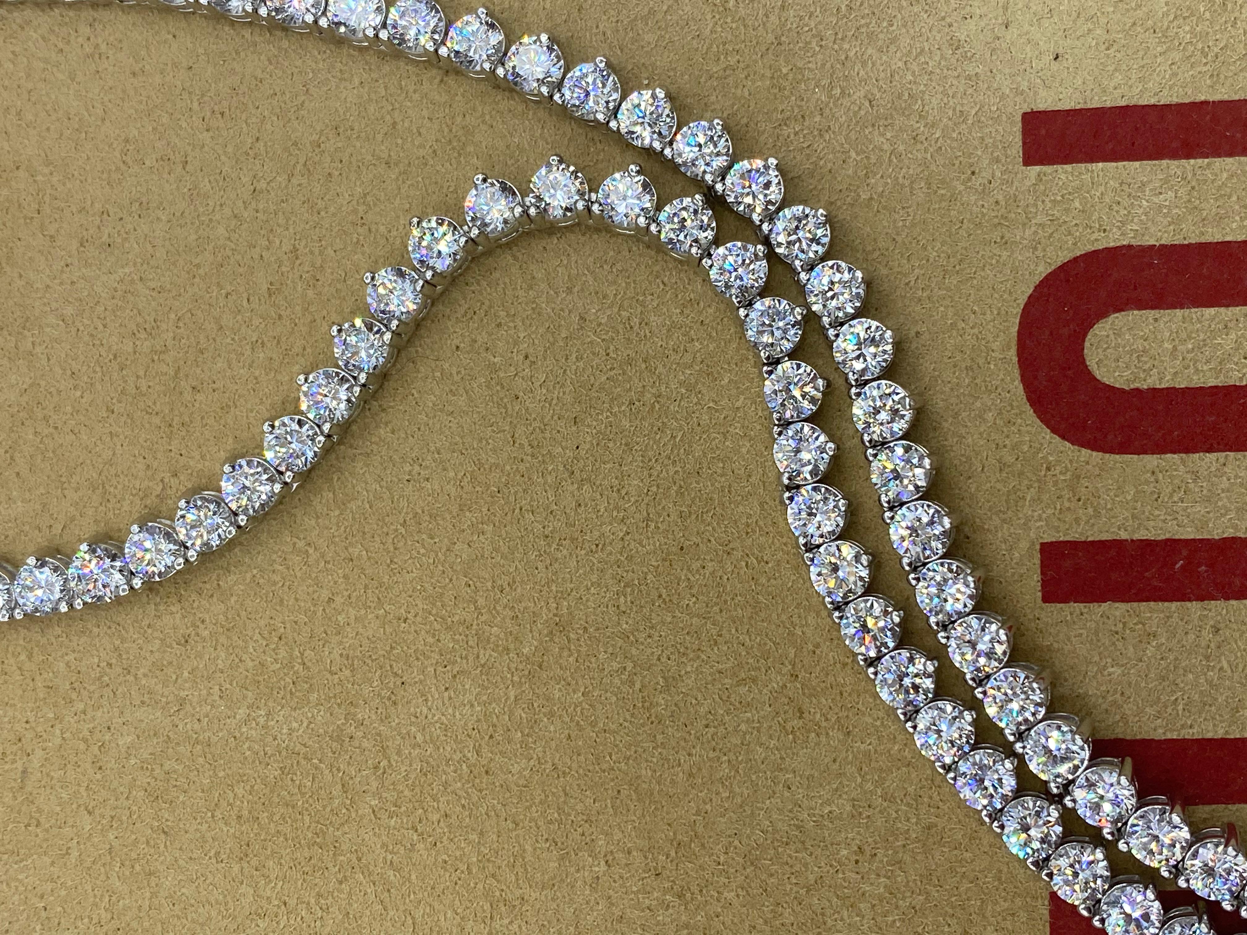 Women's or Men's Emilio Jewelry 24.79 Carat Diamond Necklace For Sale