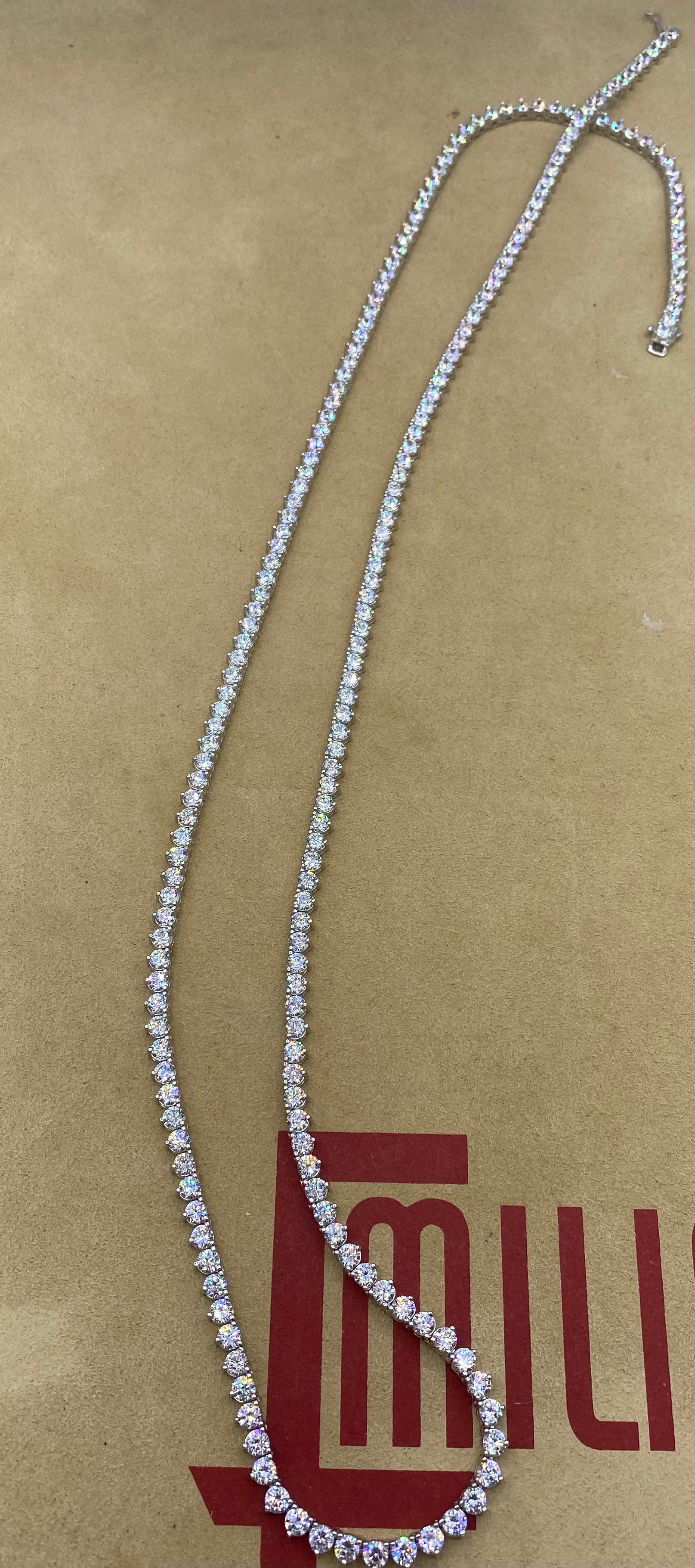 Emilio Jewelry 24.79 Carat Diamond Necklace For Sale 1