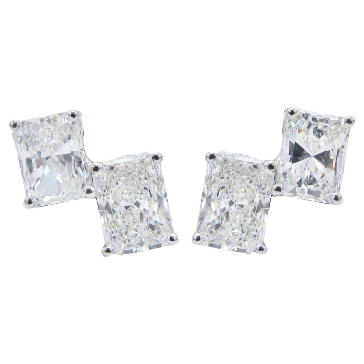Emilio Jewelry, clous d'oreilles en diamants certifiés GIA de 2,48 carats en vente