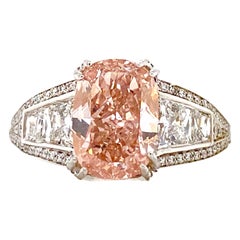 Emilio Jewelry, bague en diamant rose fantaisie de 2,50 carats