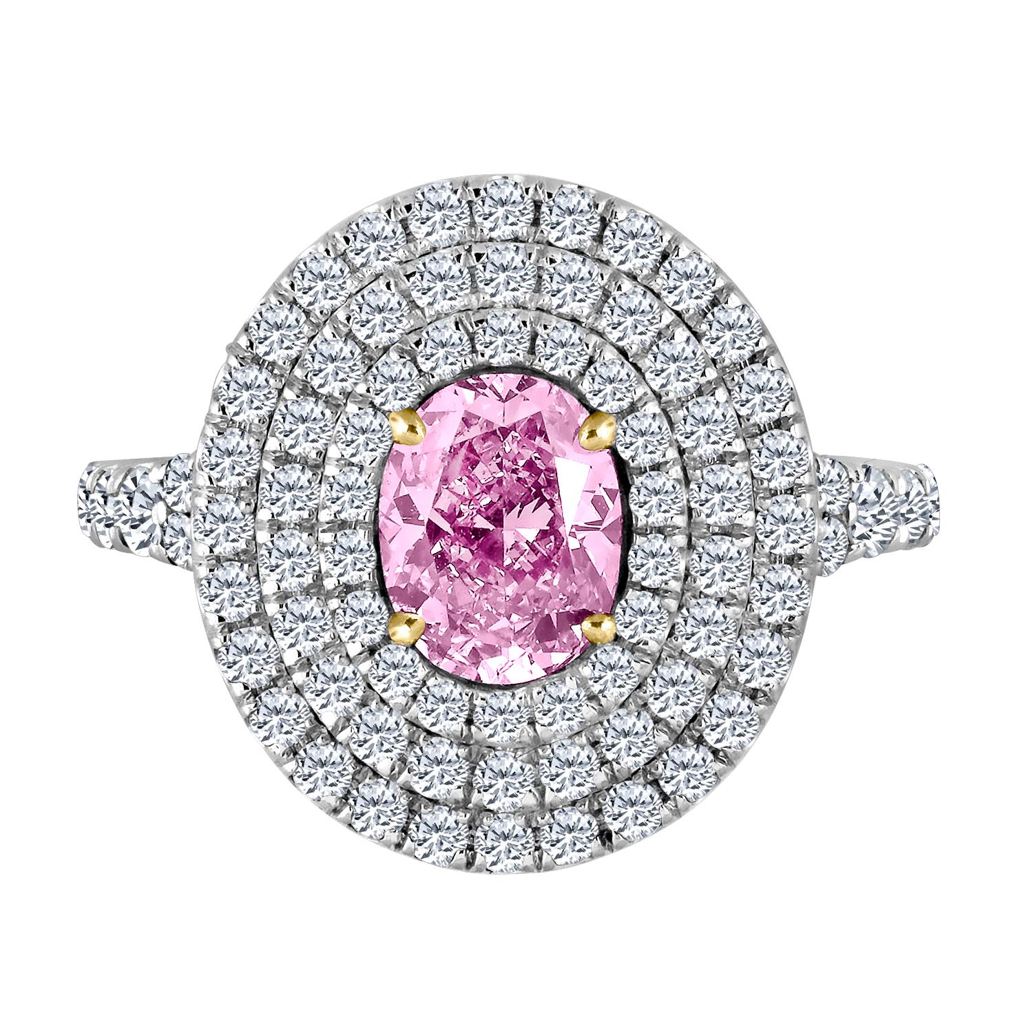 Emilio Jewelry 2.50 Carat GIA Certified Fancy Pink Diamond Ring