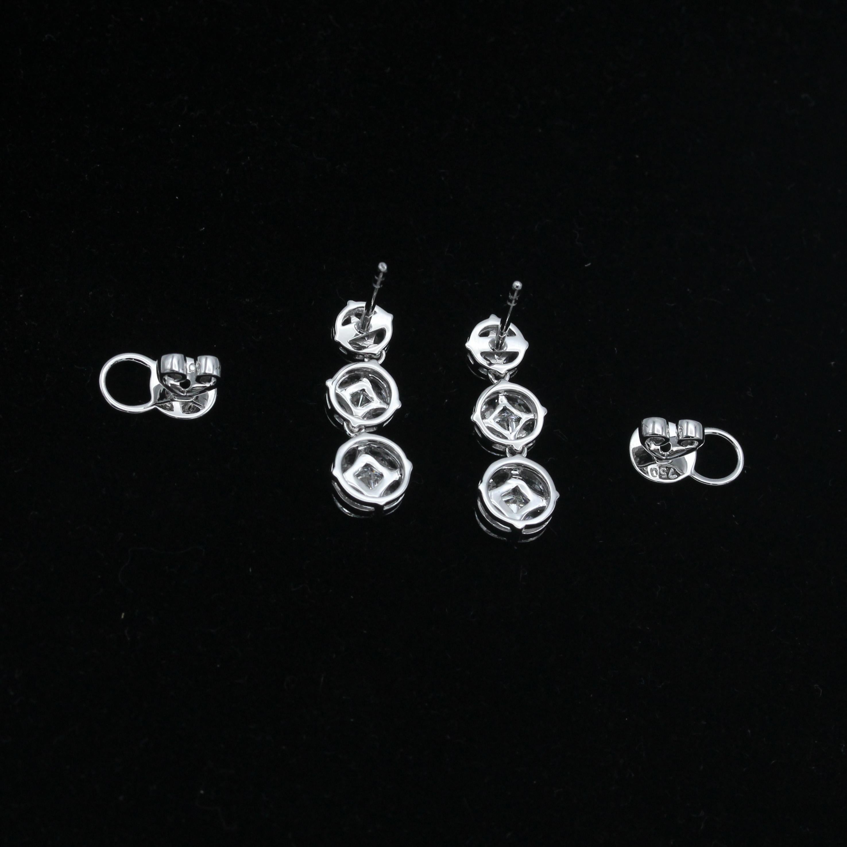 Emilio Joyas Pendientes Gota Ilusión Diamante Marquesa 2,64 Quilates en Nuevo estado para la venta en New York, NY