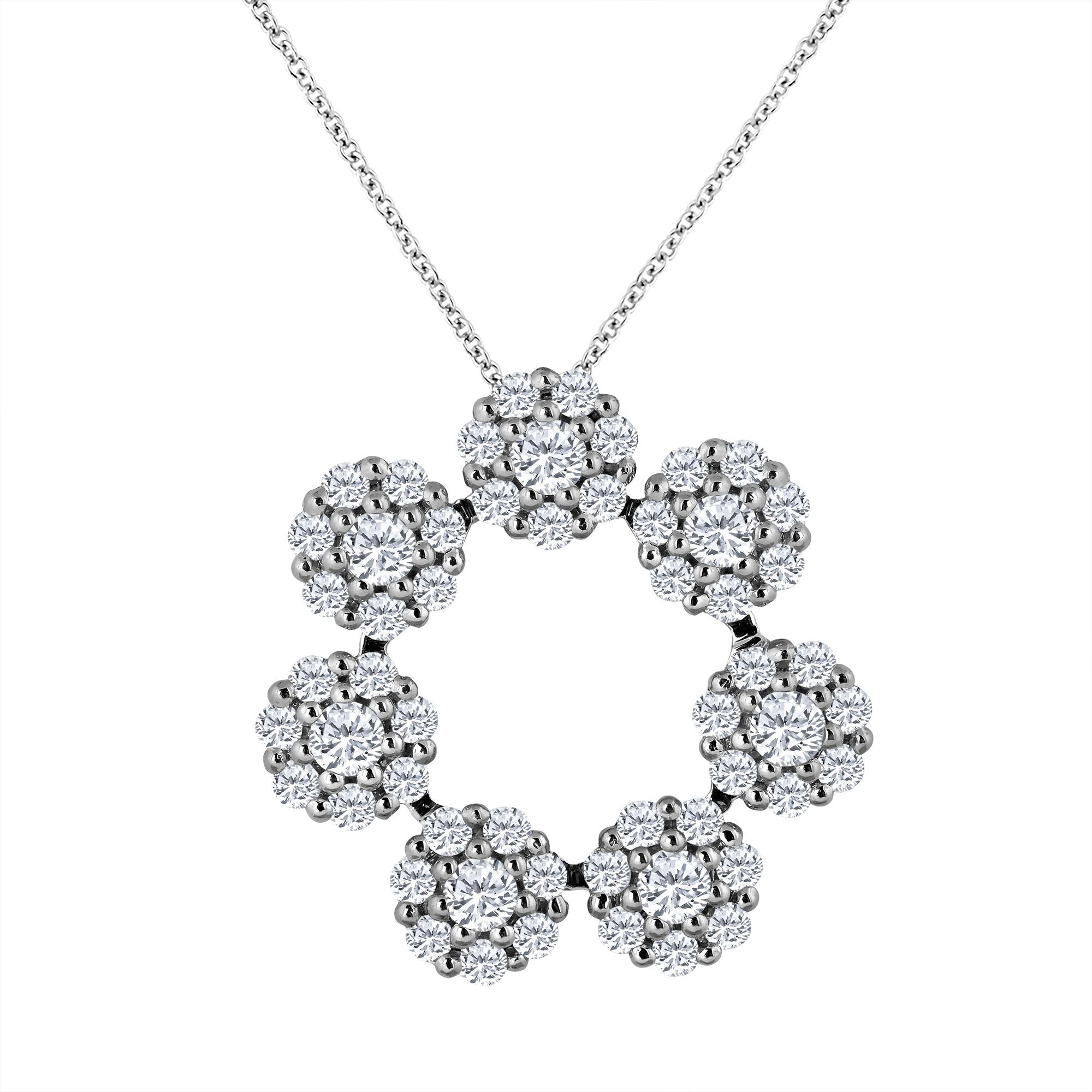 Emilio Jewelry 2.66 Carat Diamond Necklace In New Condition In New York, NY