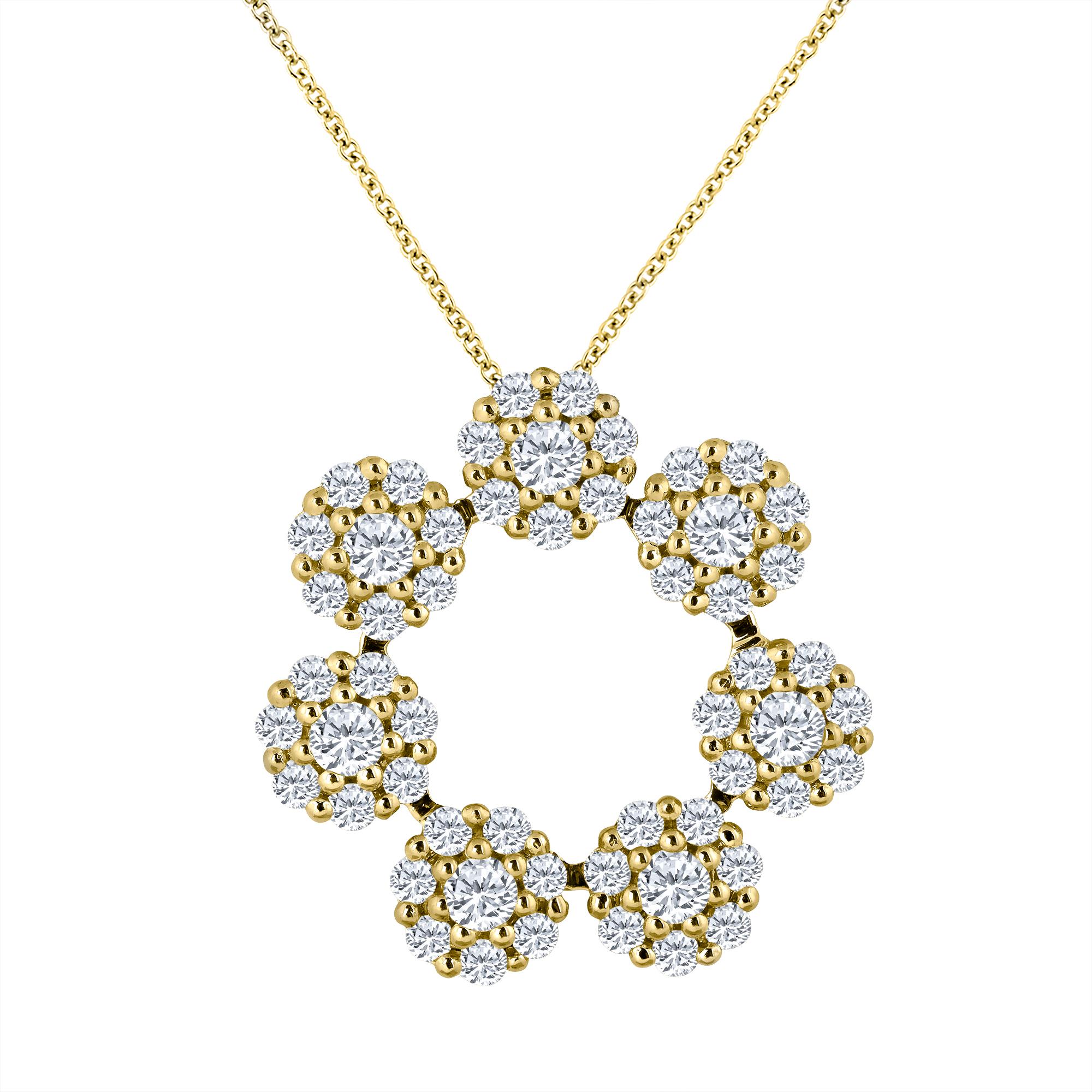Emilio Jewelry 2.66 Carat Diamond Necklace In New Condition In New York, NY