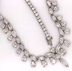 Emilio Jewelry 26.75 Carat Marquise Pear Shape Diamond Necklace