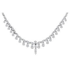 Emilio Jewelry 26.75 Carat Marquise Pear Shape Diamond Necklace