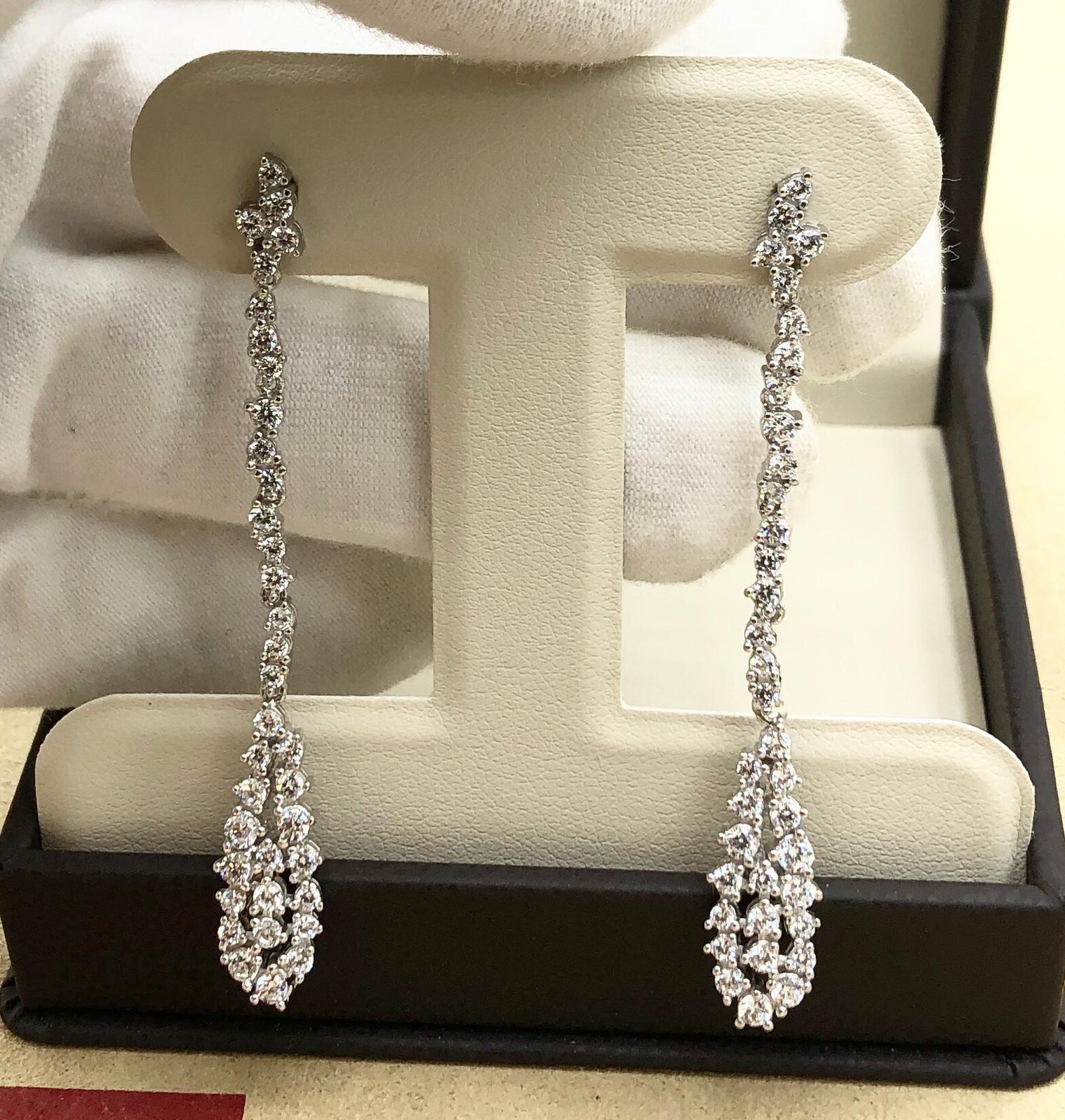 Emilio Jewelry 2.70 Carat Diamond Earrings 2