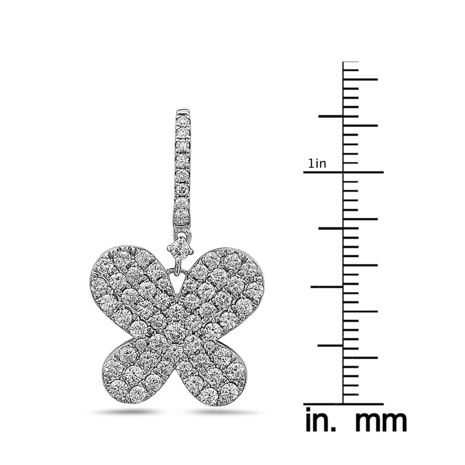 Modern Emilio Jewelry 2.72 Carat Butterfly Earrings