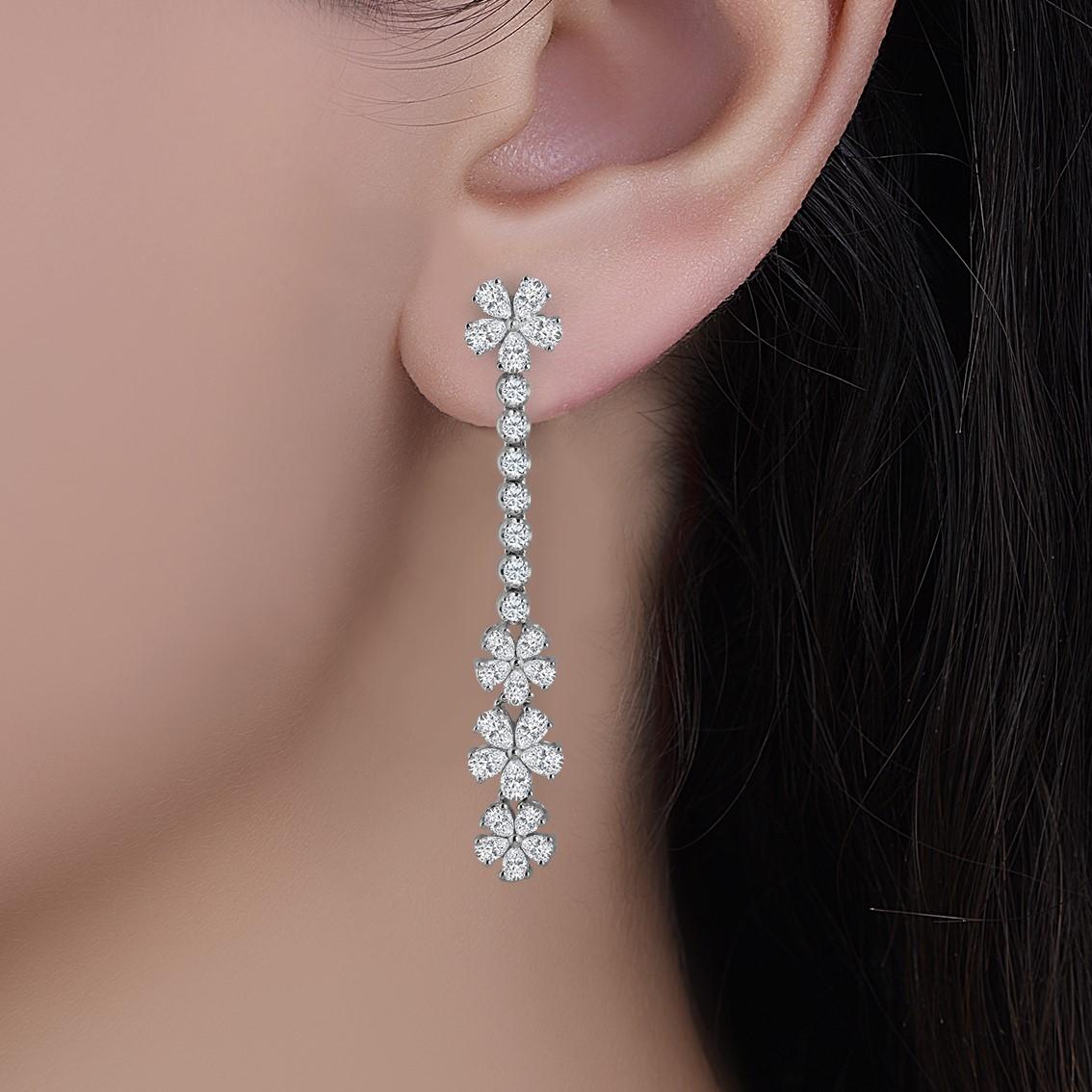 Women's Emilio Jewelry 3.07 Carat Dangle Earrings