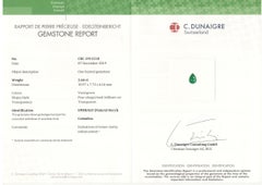 Emilio Jewelry 3.27 Carat Certified Colombian Vivid Green Emerald Diamond Ring