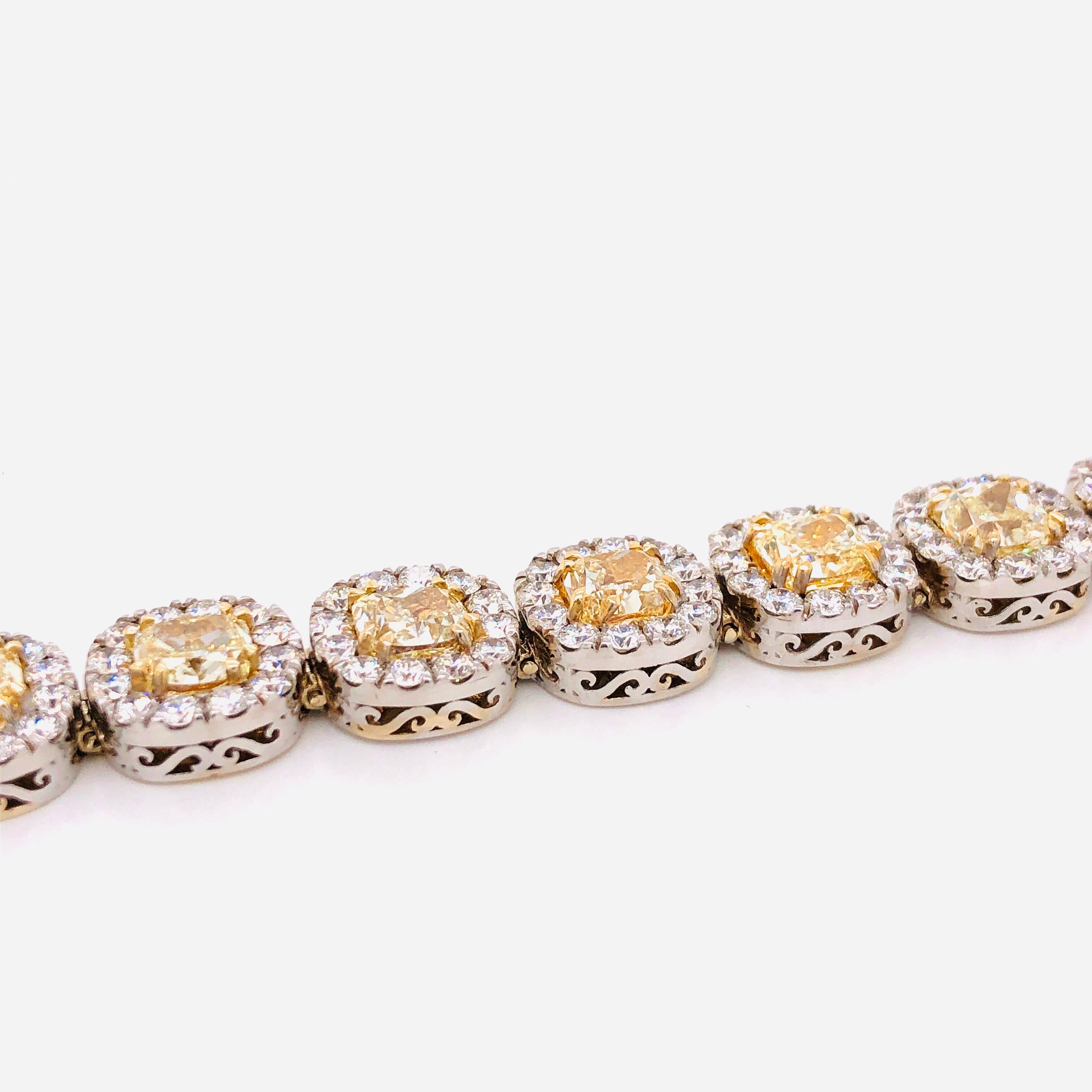 Emilio Jewelry 32.78 Carat Yellow Diamond Bracelet 11