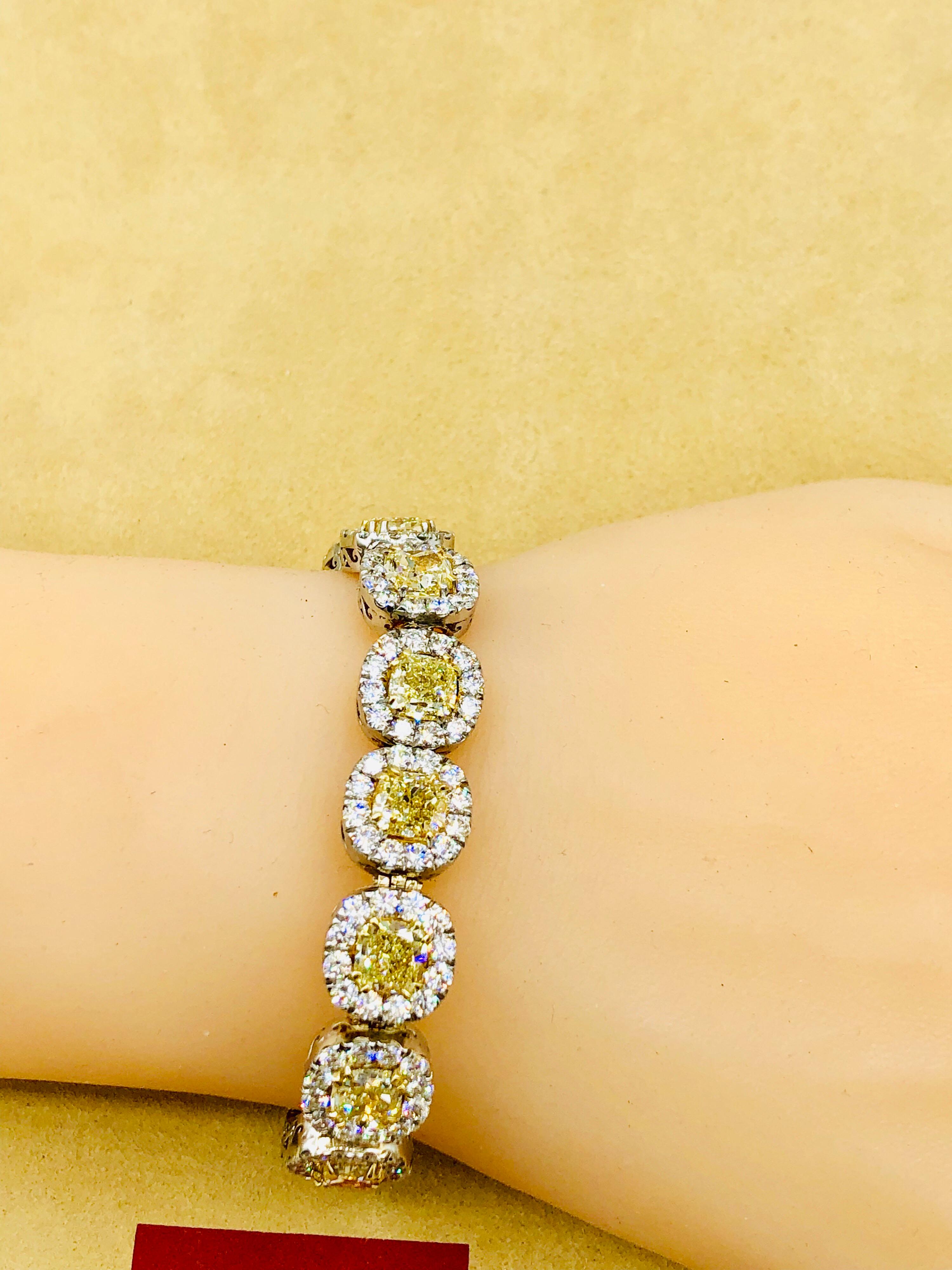 Emilio Jewelry 32.78 Carat Yellow Diamond Bracelet 1