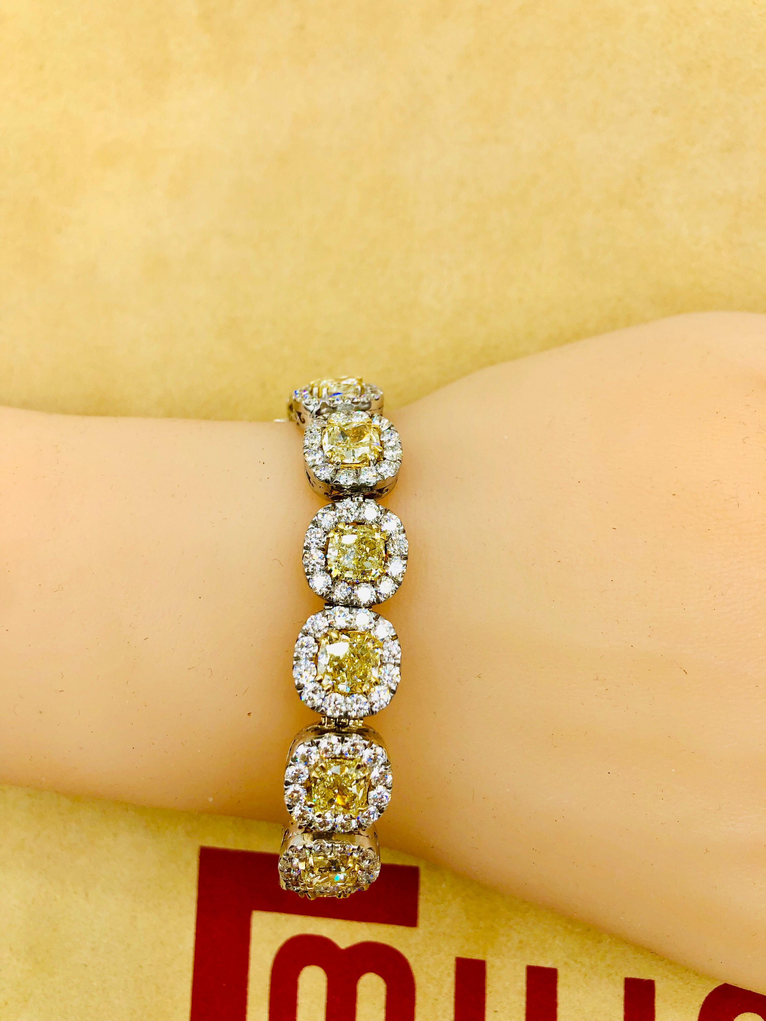 Emilio Jewelry 32.78 Carat Yellow Diamond Bracelet 3