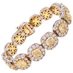 Emilio Jewelry 32.78 Carat Yellow Diamond Bracelet