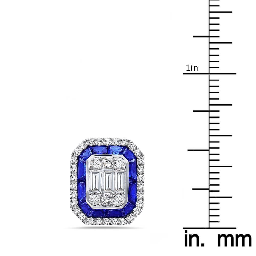 Emilio Jewelry 3,30 Karat Saphir-Diamant-Ohrstecker im Zustand „Neu“ im Angebot in New York, NY