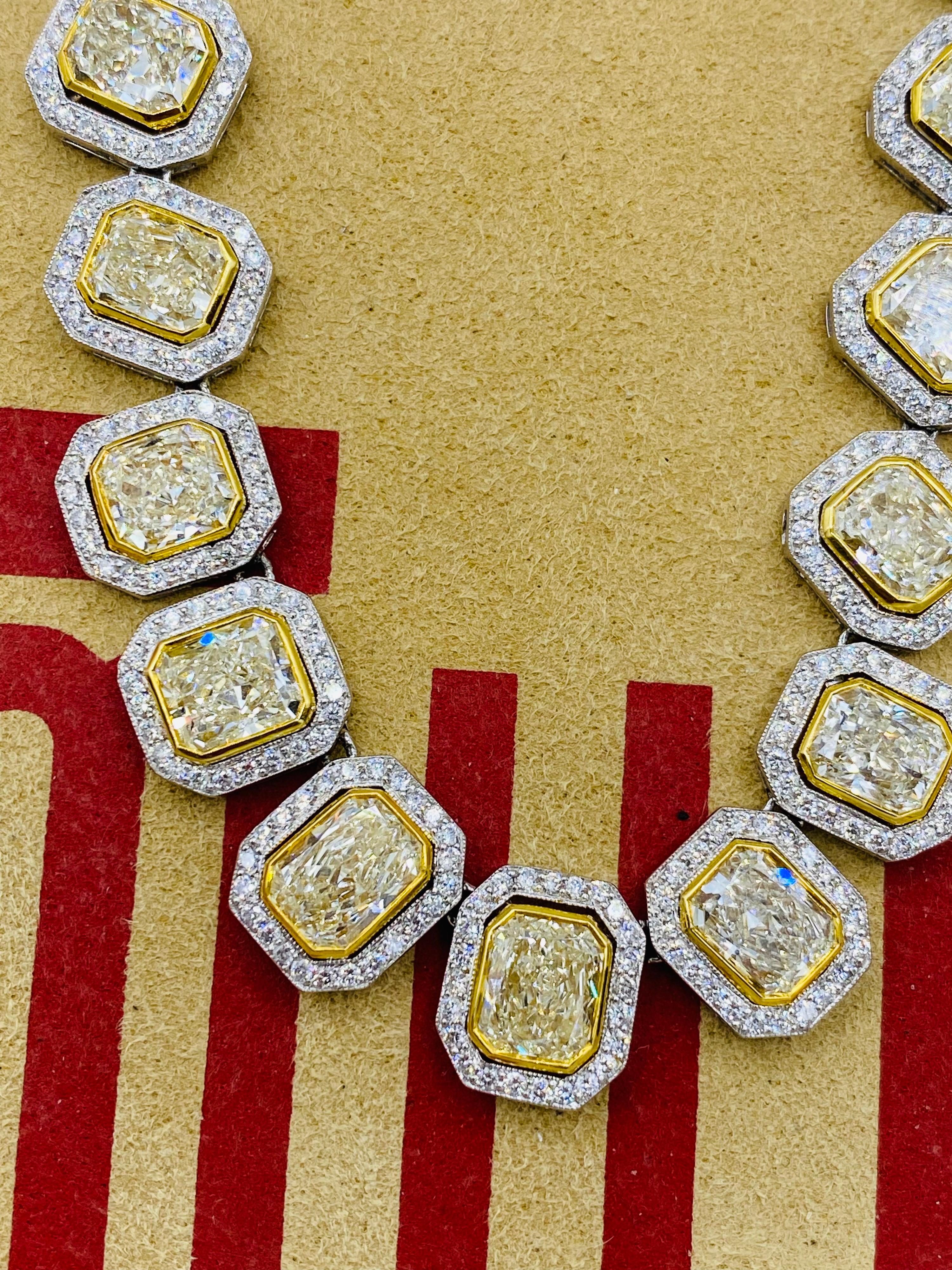 fake yellow diamond necklace