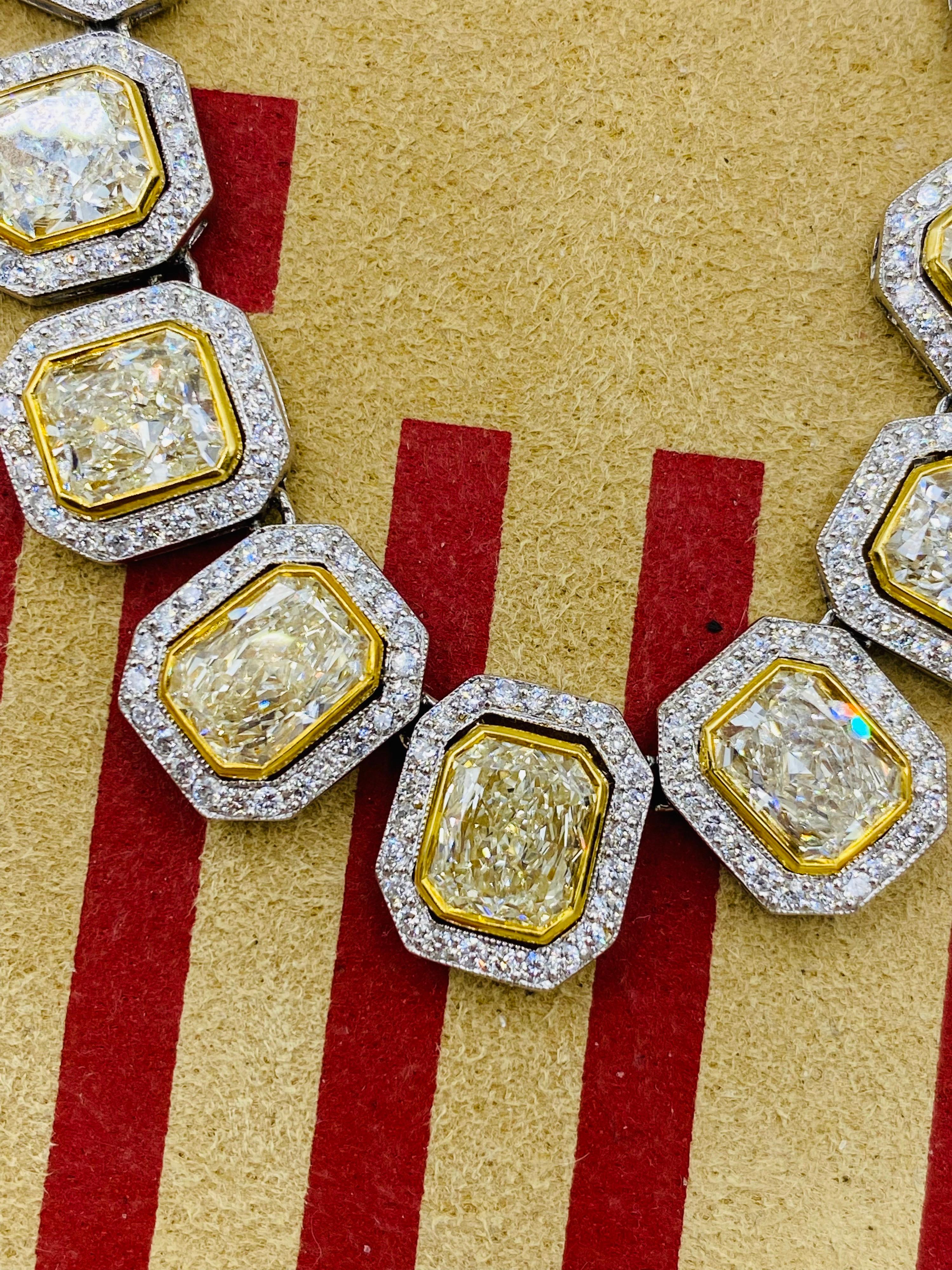 Emilio Jewelry 34,00 Karat gelber Diamant-Halskette im Angebot 2